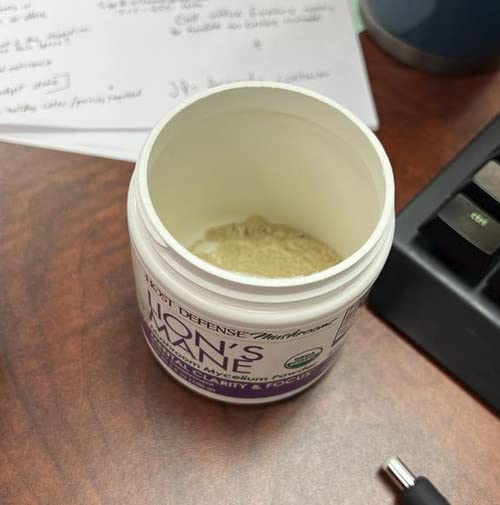 Host Defense Lion's Mane Powder - Brain Health Support Supplement - Mushroom Supplement to Support Focus & Memory Function - Immune & Nervous System Support Supplement - 7 oz (133 Servings) customer photo 1