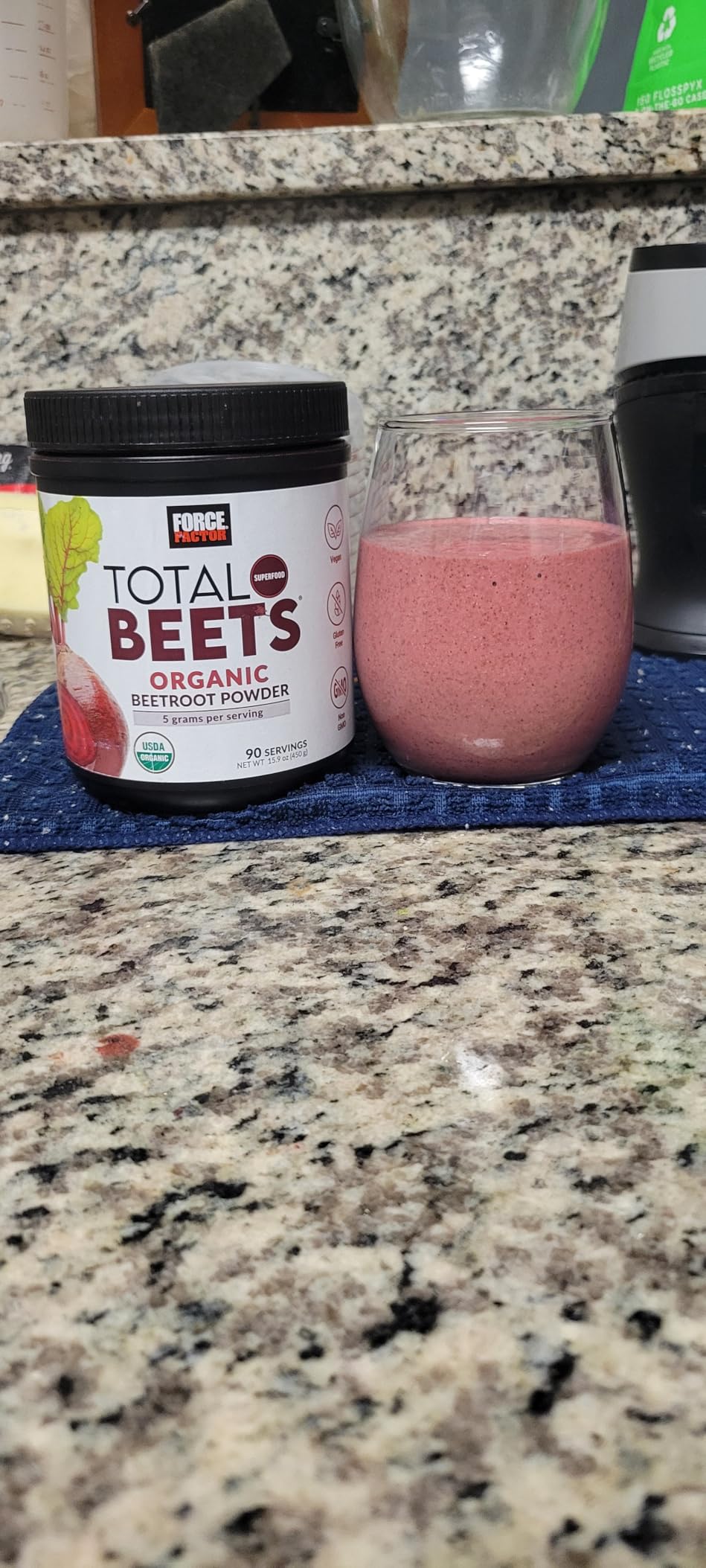 Force Factor Total Beets Organic Beetroot Powder Superfood to Boost Daily Nutrition, USDA Organic, Vegan, Gluten-Free, and Non-GMO Beet Supplement, Unflavored, 90 Servings customer photo 2