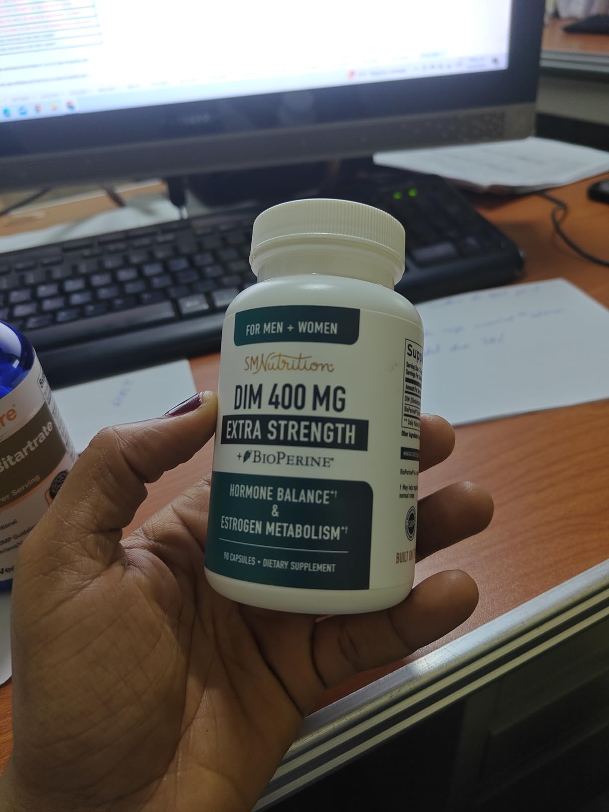 DIM Supplement 400MG Extra Strength | Hormone Balance for Men and Women | Menopause, Acne, Hot Flashes Relief, Prostate & Antioxidant Support | Third-Party Tested, Soy-Free, Gluten-Free | 90 Ct. customer photo 2