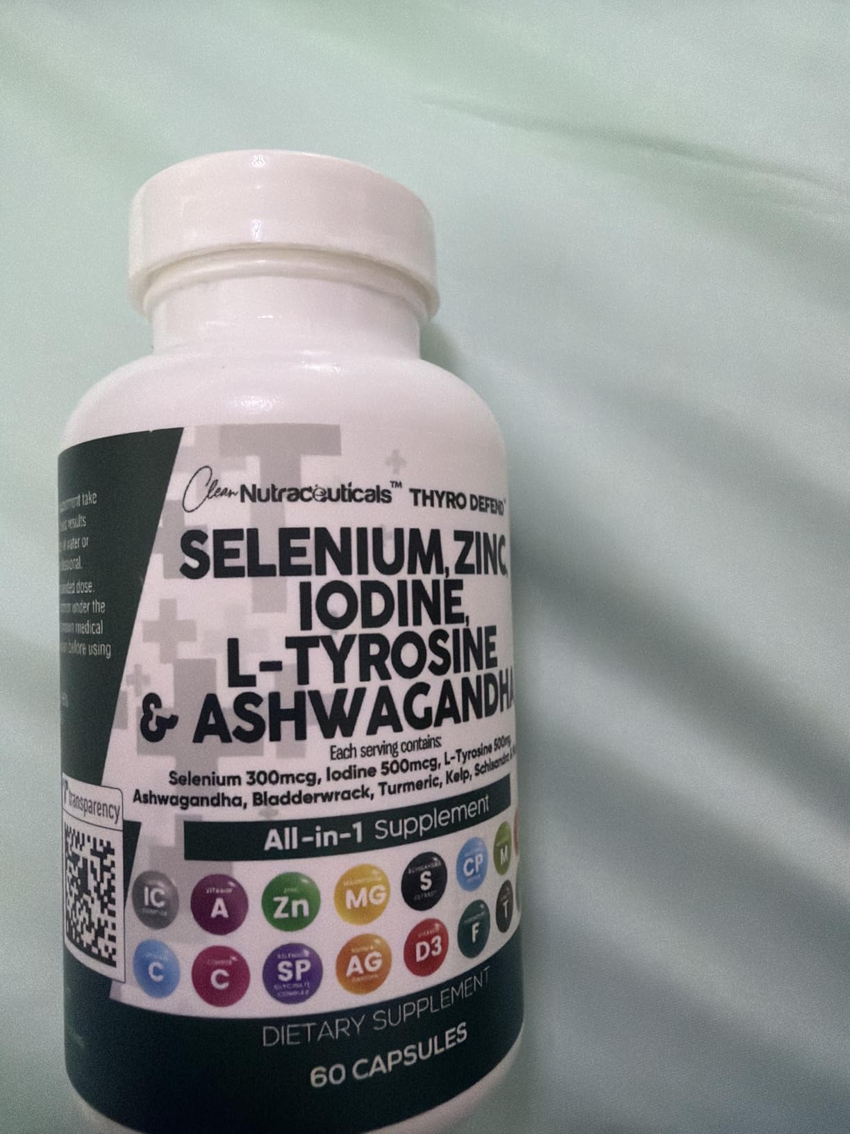 Clean Nutra Selenium 300mcg Iodine 500mcg Thyroid Support for Women & Men | L Tyrosine 500mg Ashwagandha Supplement Bladderwrack, Turmeric, Kelp, Schisandra Zinc Pills Capsule Supplements customer photo 2