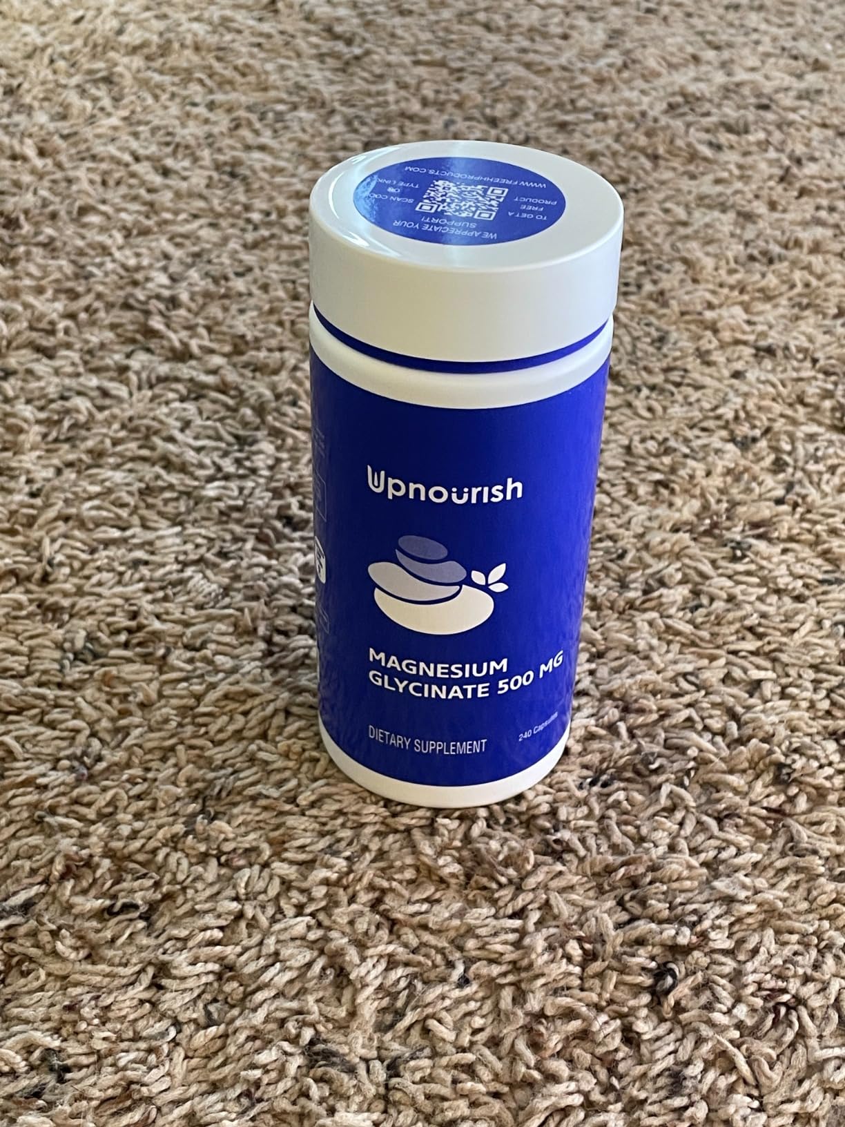 UpNourish Magnesium Glycinate Chelate 500mg Capsules - Highly Absorbable Chelated Magnesium - Pure Magnesium Supplement for Sleep & Calm Support, Nervous, Muscle & Bone Health customer photo 2