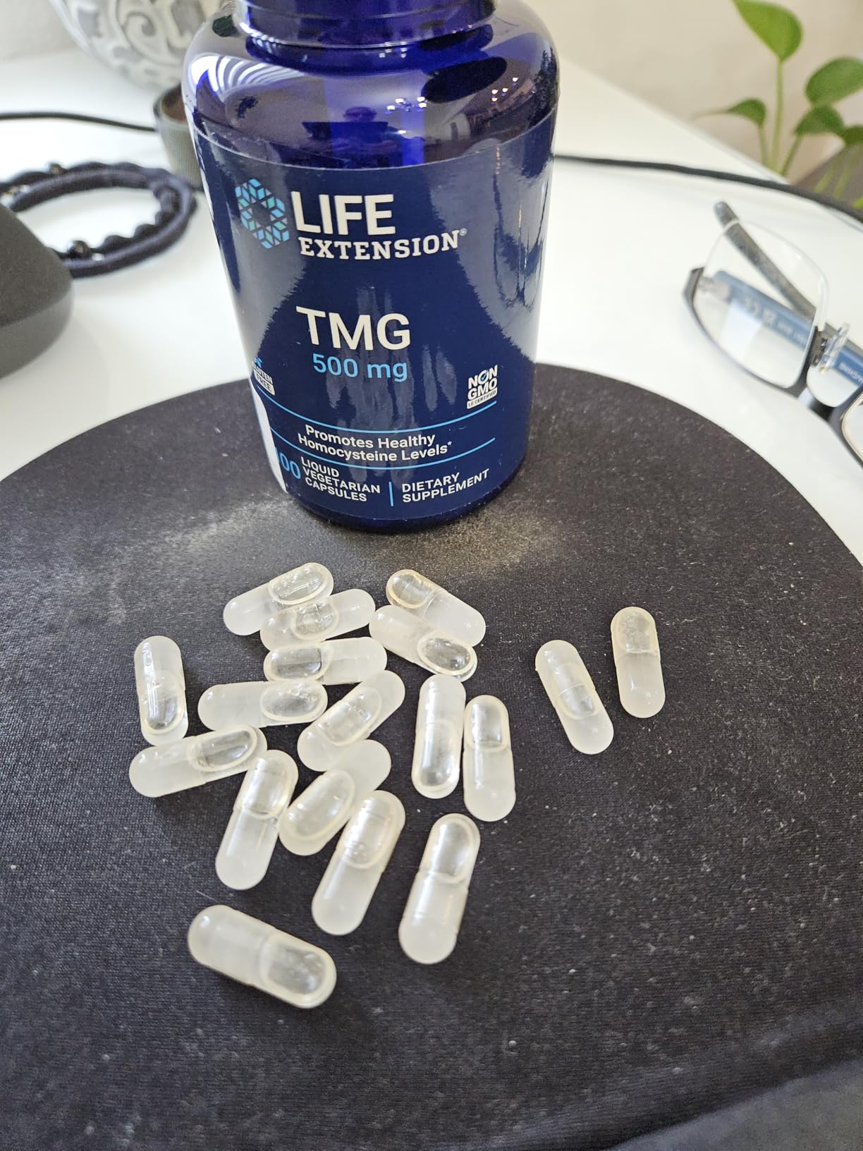 Life Extension TMG 500mg, 100 Liquid Veg Caps - Trimethylglycine (Glycine Betaine) Supplement - Gluten Free, Non-GMO, Vegetarian customer photo 1