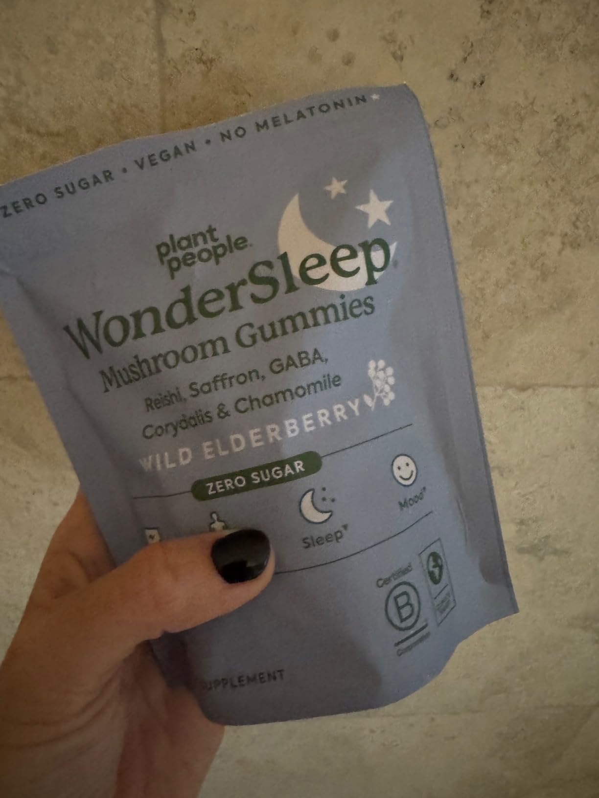 Plant People WonderSleep Mushroom Gummies Supplement for Sleep, No Melatonin Sleep Gummies with Reishi Mushroom, Saffron & Chamomile, Wild Elderberry Flavor, Sugar-Free (60 Count) customer photo 2