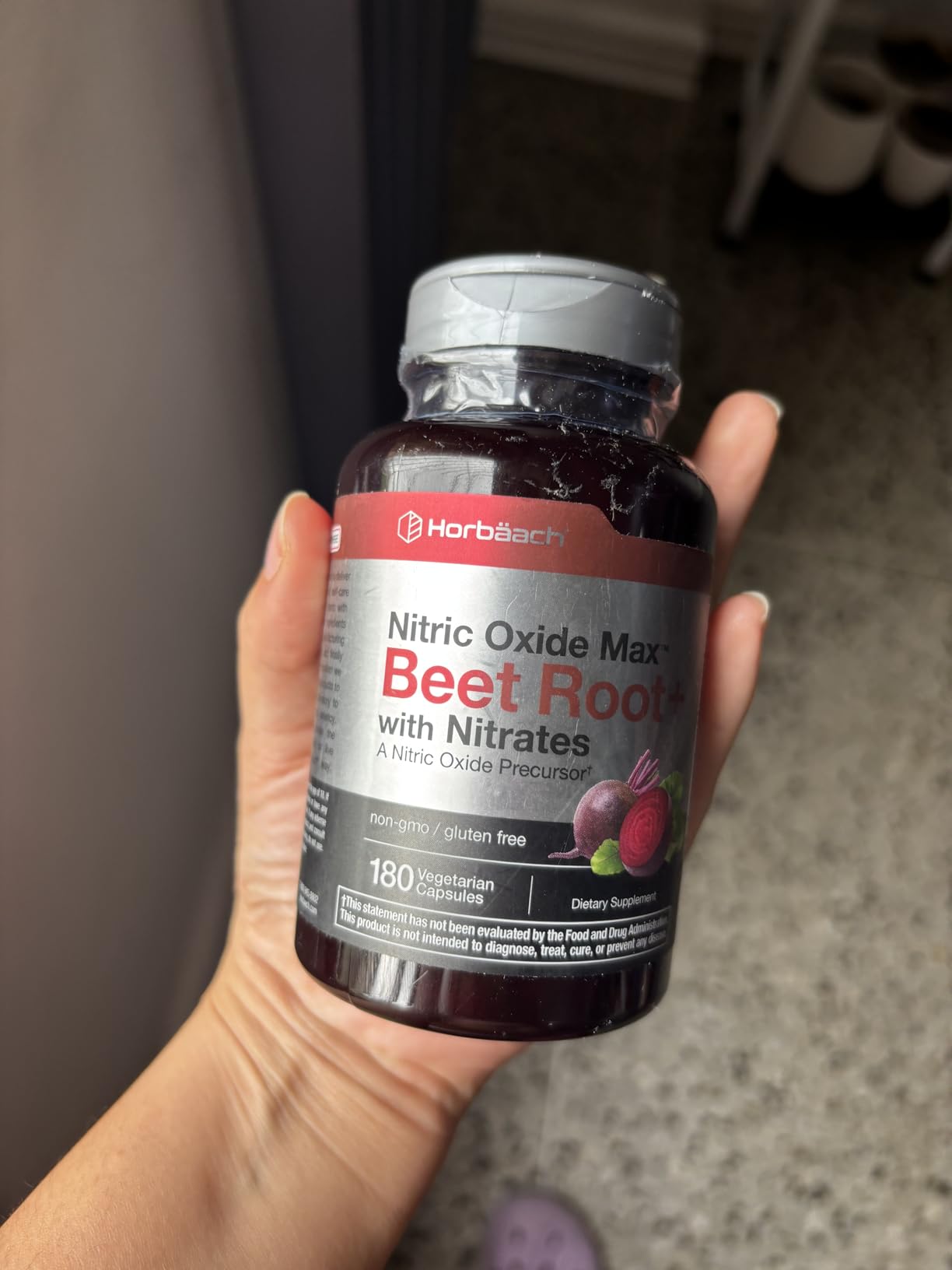 Horbäach Nitric Oxide Beet Root Capsules | 180 Count | with Nitrates and Precursor | for Men and Women | Vegetarian, Non-GMO, Gluten Free Supplement customer photo 2