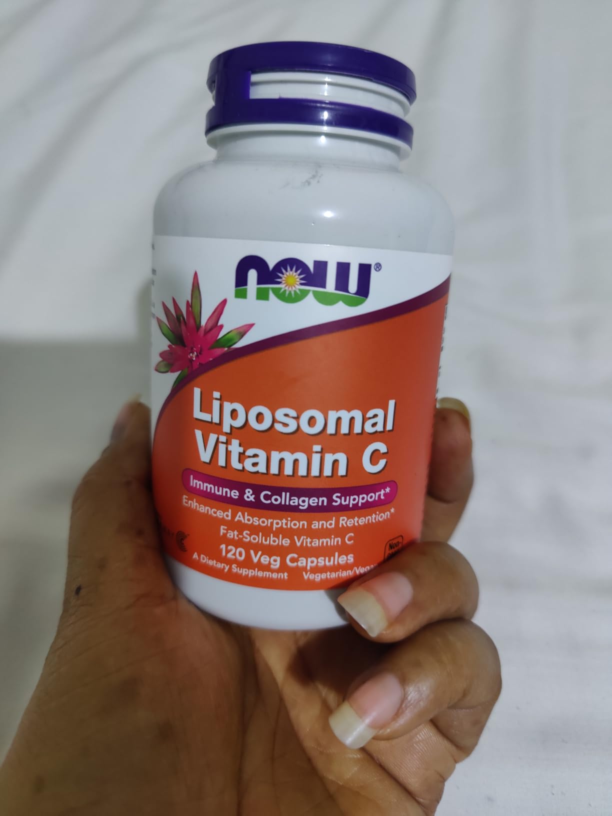 NOW Supplements, Liposomal Vitamin C, Immune & Collagen Support, 120 Veg Capsules customer photo 2