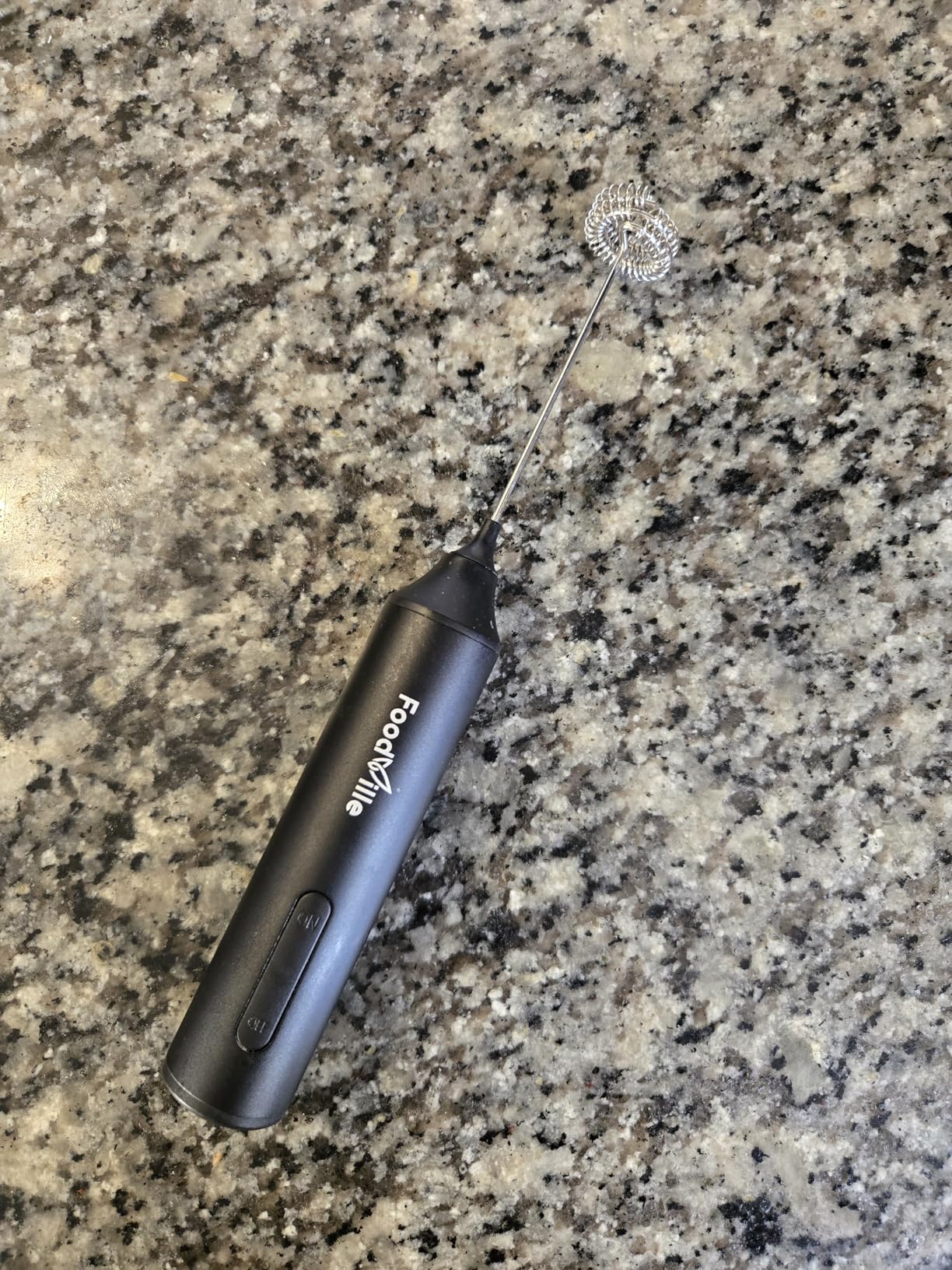 FoodVille MF05 Rechargeable Milk Frother USB Charging Handheld Foam Maker with Stainless Balloon Whisk for Cappuccino, Latte, Bulletproof Coffee, Keto Diet, Protein Powder, Matcha (Black) customer photo 1