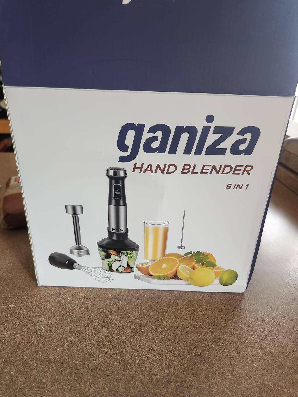 Ganiza Immersion Blender 5 in 1 Hand Blender Max 1000W Heavy Duty Motor, 16 Speed Mode Handheld Blender Stainless Steel Blade With 800ml Mixing Beaker, 600ml Chopper, Whisk and Milk Frother customer photo 2