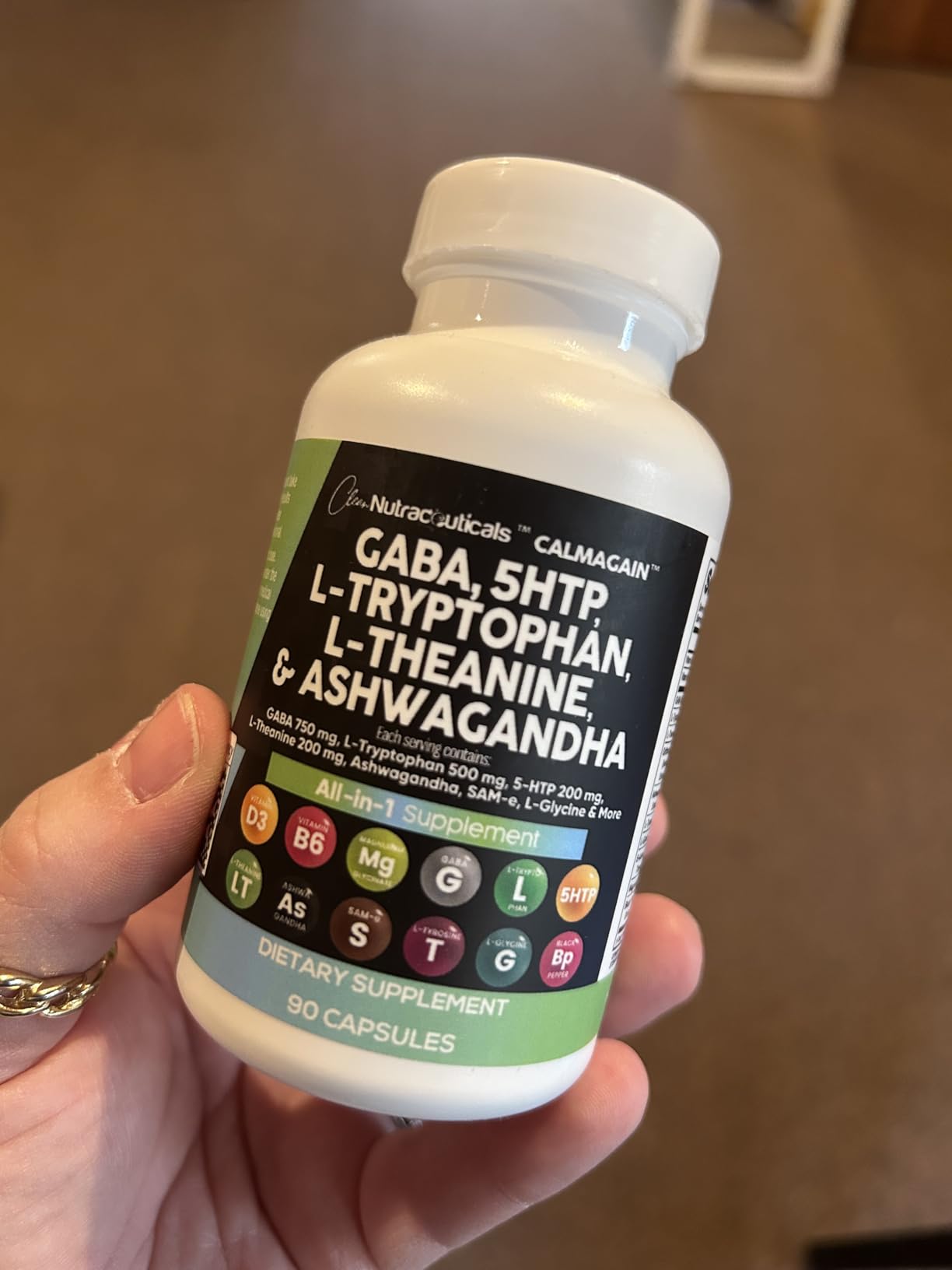 Clean Nutraceuticals GABA 750mg 5 HTP 200mg L Tryptophan 500mg L Theanine 200mg Ashwagandha SAM-e L-Glycine - Mood Support Vitamins for Women and Men with L-Tyrosine 5-HTP customer photo 1