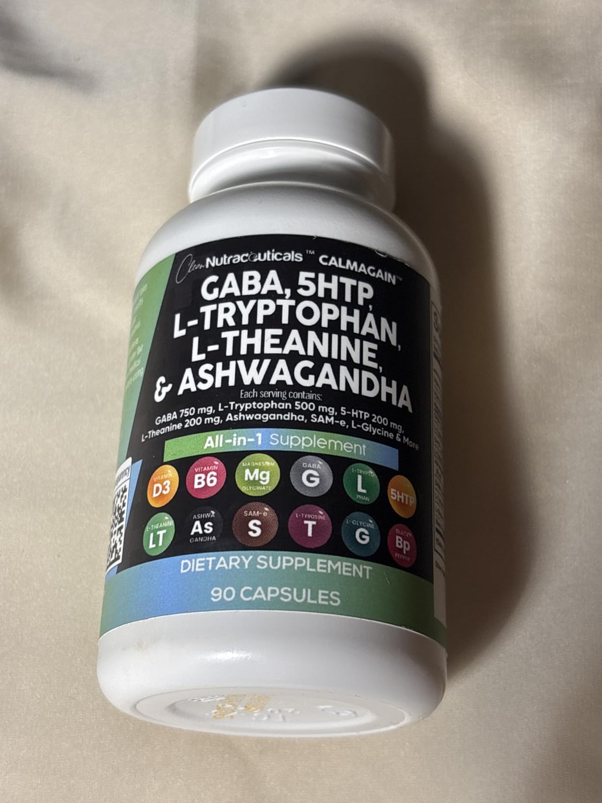 Clean Nutraceuticals GABA 750mg 5 HTP 200mg L Tryptophan 500mg L Theanine 200mg Ashwagandha SAM-e L-Glycine - Mood Support Vitamins for Women and Men with L-Tyrosine 5-HTP customer photo 2