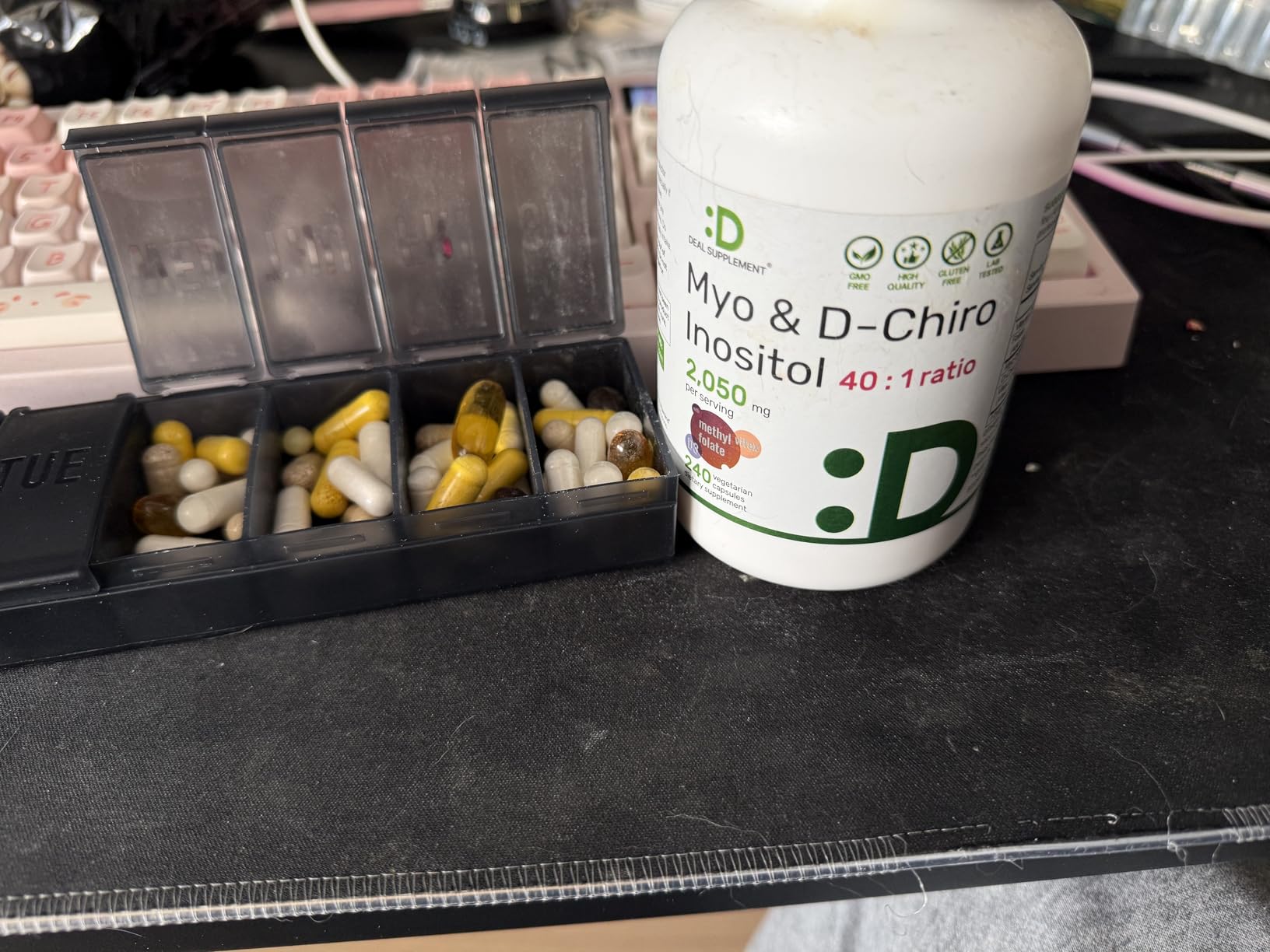 Myo-Inositol & D-Chiro Inositol Supplement for Women (40:1) | 2,050mg Per Serving | 240 Veggie Capsules | with Folate, Vitamin D3 & Vitex | Hormonal Balance & Cycle Support | Non-GMO customer photo 1