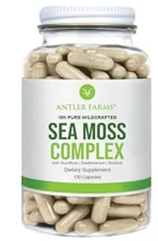 Antler Farms - 100% Pure Sea Moss Complex, 130 Capsules, Wildcrafted Irish Sea Moss, Bladderwrack, and Burdock Root - A Potent Blend for Wellness, Vegan-Friendly, Gluten, Soy, and Dairy Free customer photo 1