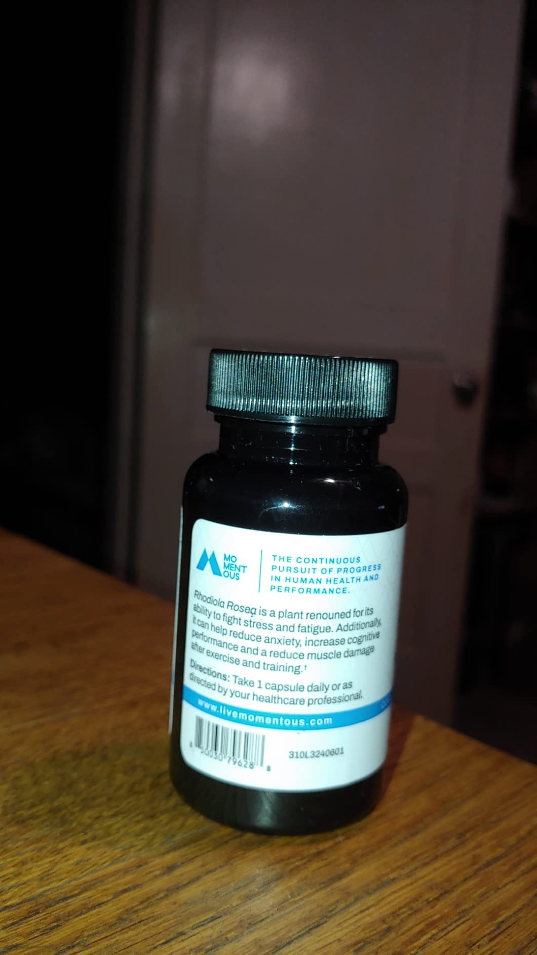 Momentous Rhodiola Rosea Supplement - Adaptogen Supplement for Cognition, Fatigue, & Stress Support - Rhodiola Rosea Root Extract - NSF Certified for Sport - GMO- & Gluten-Free - Vegan - 60 Servings customer photo 2