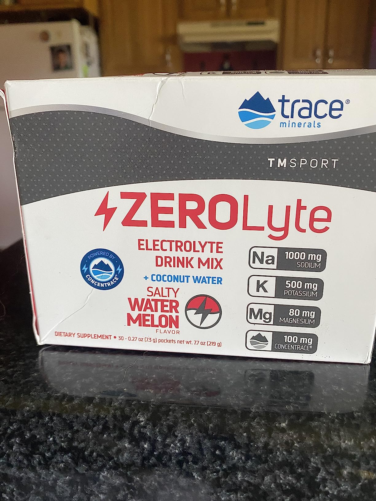 Trace Minerals ZeroLyte Salty Watermelon Flavor - Sugar Free Electrolyte Drink Mix - Supports Hydration, Energy, Stamina - Ancient Sea Salt, Full Spectrum Minerals, Coconut Water - 30 Packets customer photo 1