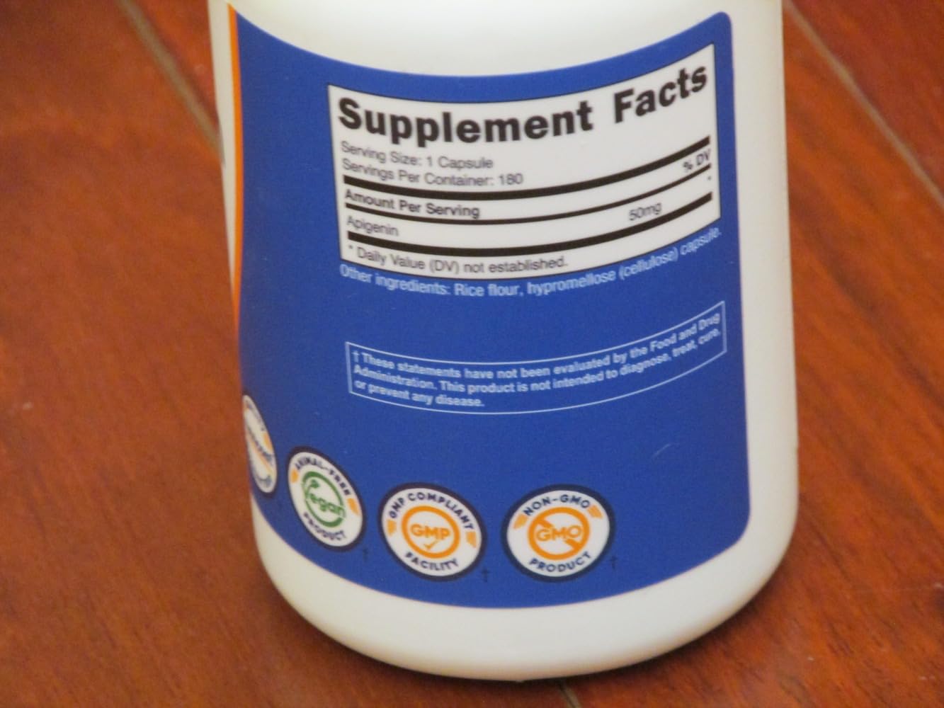 Nutricost Apigenin 50mg, 180 Capsules - Non-GMO, Gluten Free, Vegan customer photo 2
