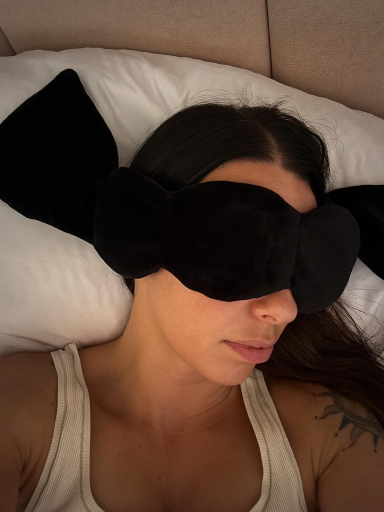 Nodpod Gentle Pressure Sleep Mask | Patented Light Blocking Design for Sleeping, Traveling & Relaxation - Midnight customer photo 1