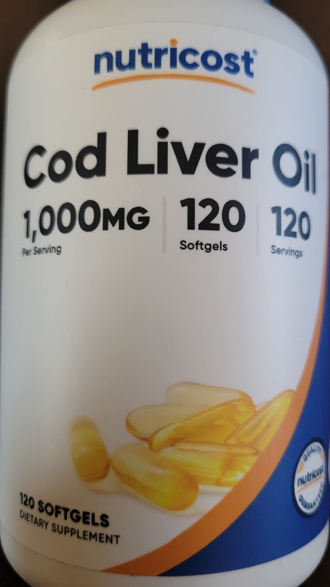 Nutricost Cod Liver Oil 1000mg, 120 Softgels - Non-GMO & Gluten Free customer photo 2