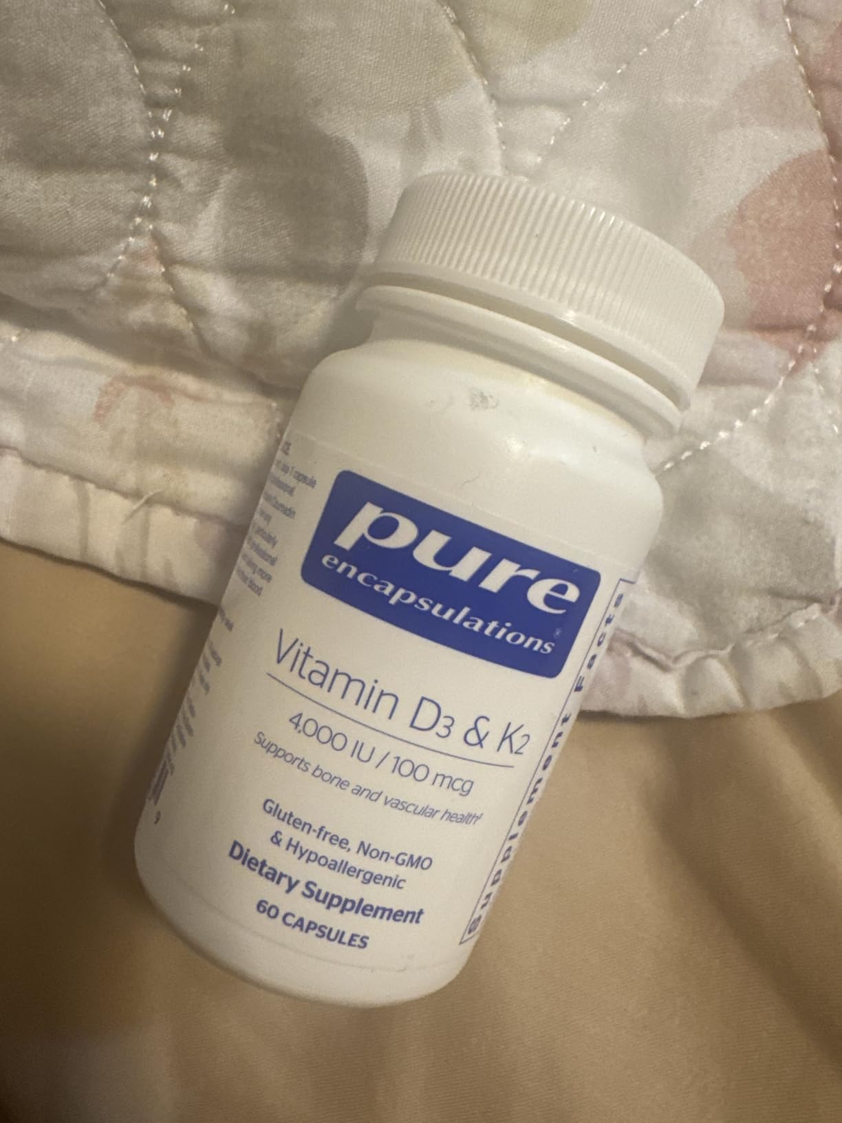 Pure Encapsulations Vitamin D3 & K2 - Bone & Vascular Health Support - Immune Function Support - Gluten Free - Non-GMO - 120 Capsules customer photo 1
