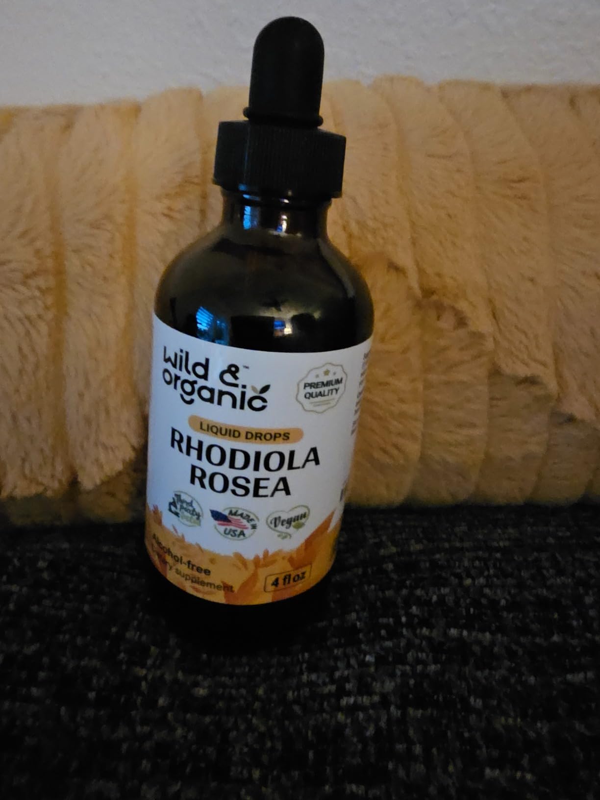 Wild & Organic Rhodiola Rosea Tincture - Rhodiola Rosea Supplement for Mood Support - Relaxing Root Extract Liquid Drops - Vegan, Sugar & Alcohol-Free - 4 fl oz customer photo 2