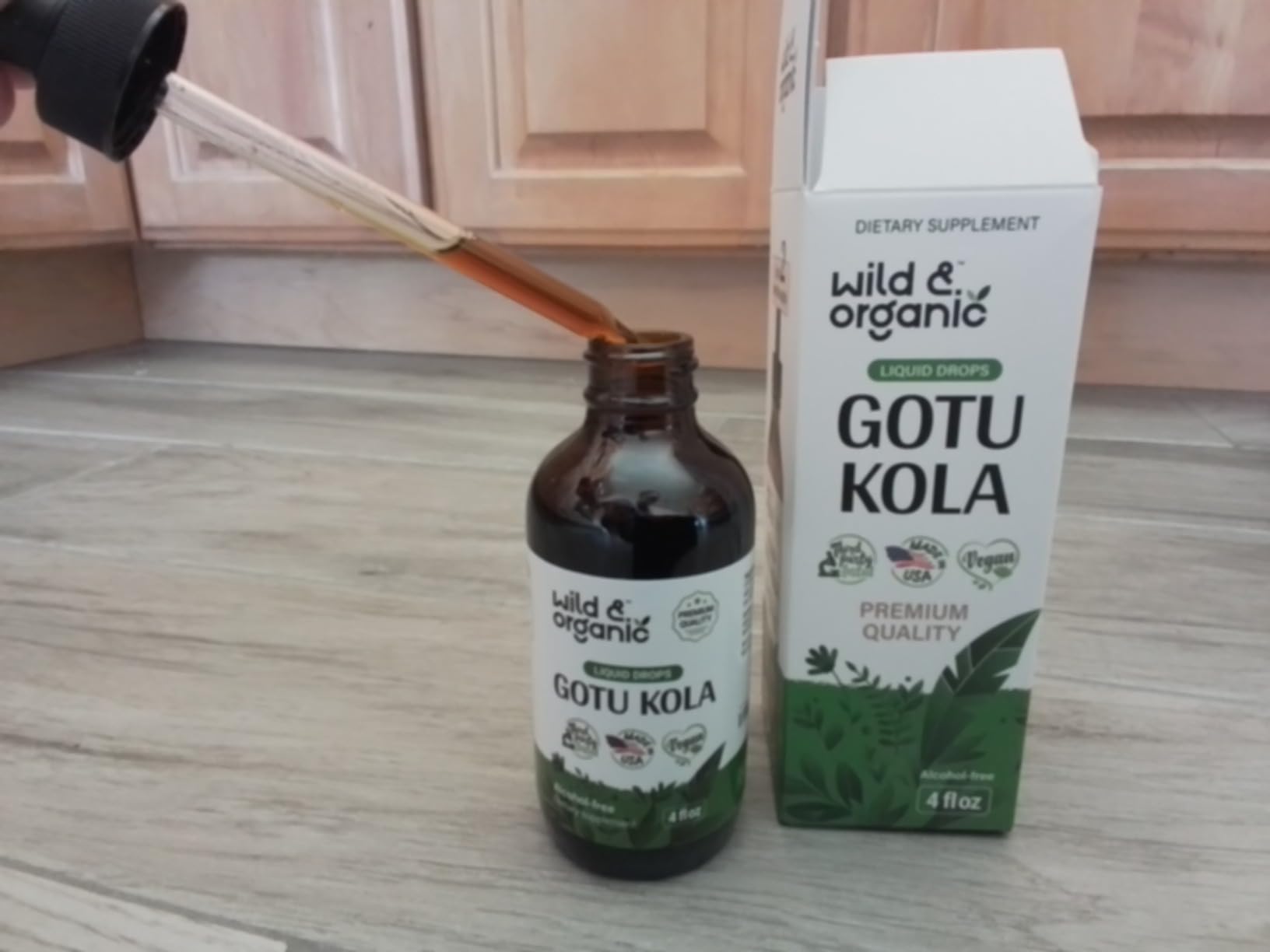 Wild & Organic Gotu Kola Extract Drops - Brain Support with Centella Asiatica Extract - Liquid Gotu Kola Supplement for Focus - Vegan, Sugar & Alcohol-Free Herb Tincture - 4 fl oz customer photo 2