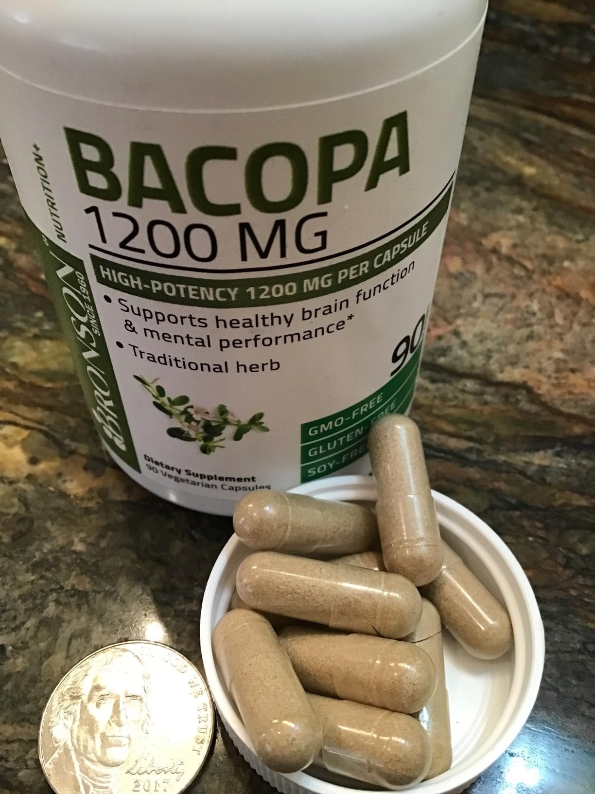 Bronson Bacopa Supports Healthy Brain Function and Mental Performance, Traditional Herb, Non-GMO, 90 Vegetarian Capsules customer photo 2