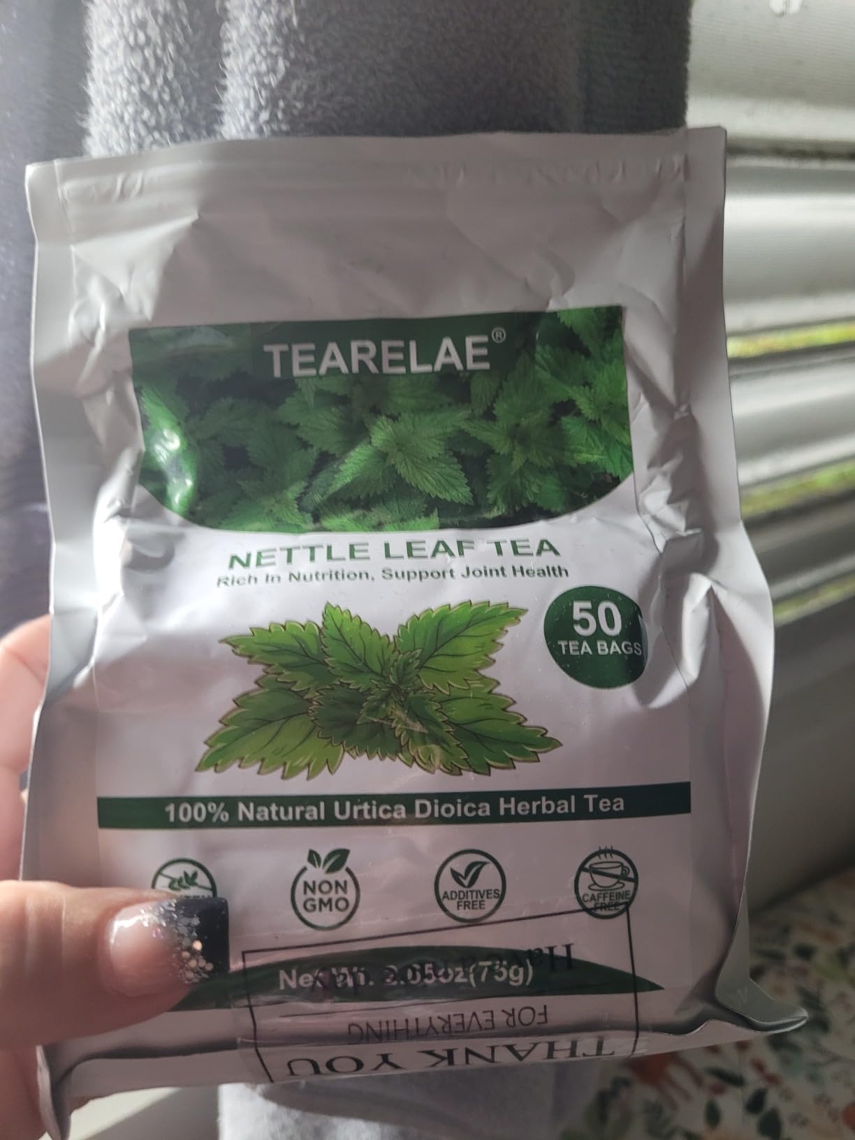 TEARELAE - Nettle Leaf Tea - 1.5g x 50 Counts - Premium Stinging Nettle Tea Bags - Non-GMO - Caffeine-Free customer photo 2