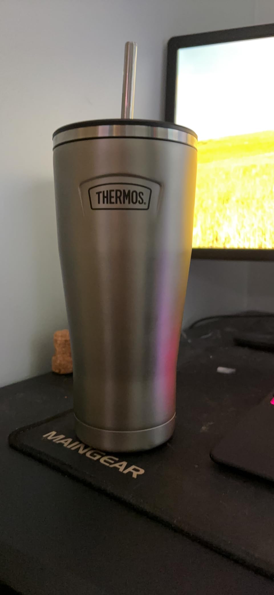 THERMOS ICON SERIES, Stainless Steel Cold Tumbler with Lid and Straw - 24 Ounce, Matte Stainless Steel - Vacuum Insulated Tumbler customer photo 1