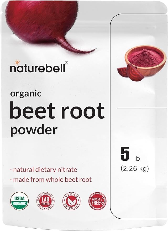 NatureBell Organic Beet Root Powder 5Lbs | 4,000mg Per Serving - Concentrated Whole Beet Root Source | High Dietary Nitrates - Raw Superfood Supplements - Great for Vegan Shakes & Smoothies - Non-GMO customer photo 2