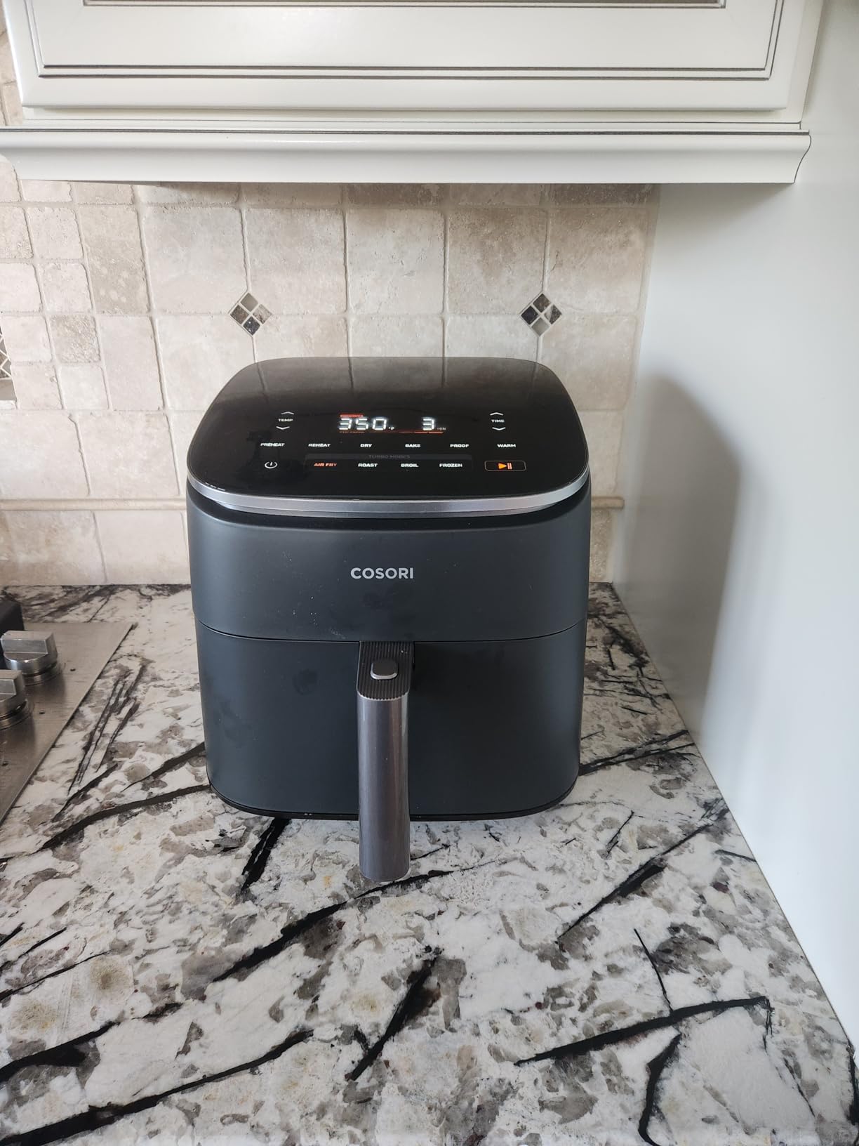 Cosori TurboBlaze Air Fryer, 9-in-1, 6 Qt, PFAS-Free Ceramic Coating | 90°–450°F, 5 Level Fan Speeds, 9 in 1 Air Fry, Roast, Bake, Broil, Dry, Frozen, Proof, Reheat, Keep Warm, Safety lock, 1725W customer photo 2