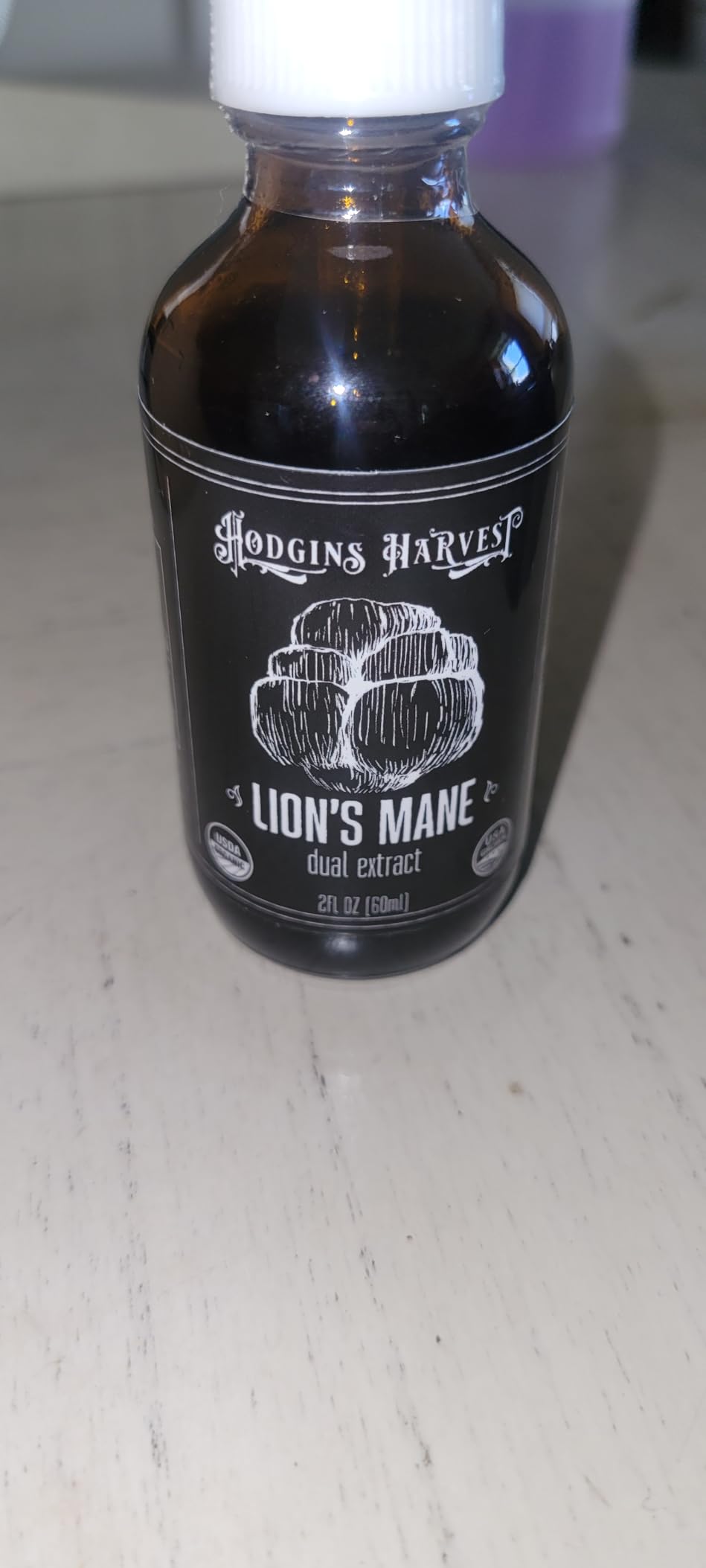 Hodgins Harvest Organic Lion's Mane Fruiting Body Extract Tincture - Mushroom Supplement for Brain Health and Mental Focus - Dual Extract Formula - Extra Concentrated - 2 fl oz Bottle customer photo 2