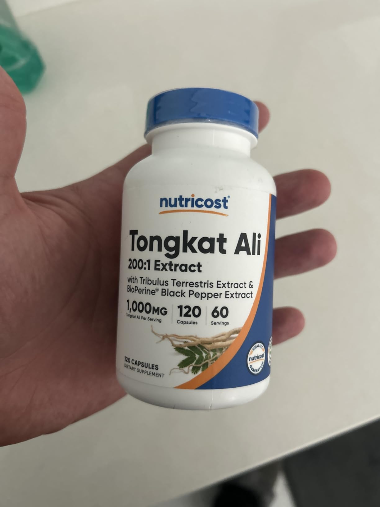 Nutricost Tongkat Ali 1,000mg 120 Capsules - with Tribulus Terrestris and BioPerine, Vegetarian Caps, Non-GMO, Gluten Free, Potent Extract customer photo 2