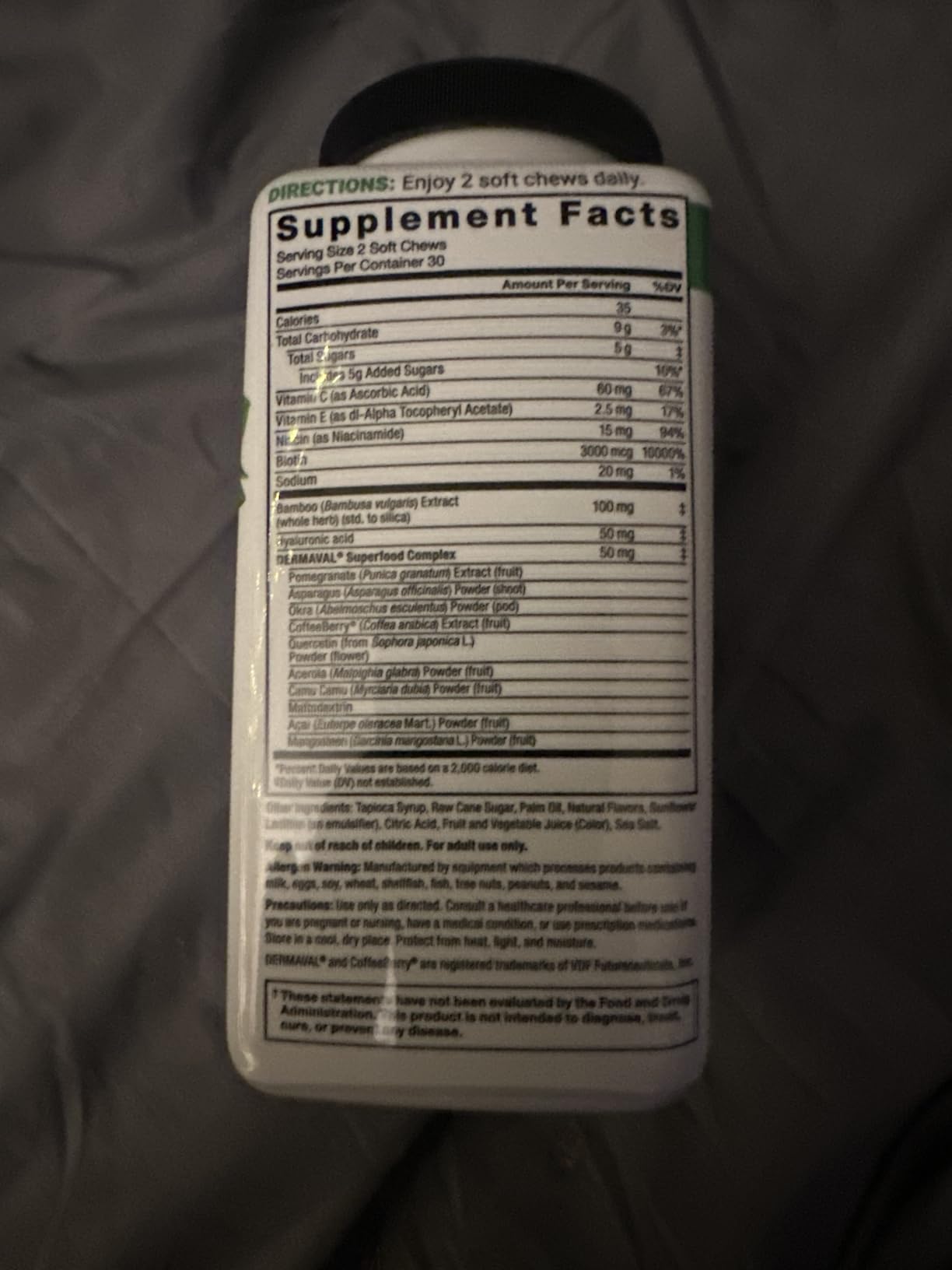 Force Factor Collagen Boosting Superfoods, Vegan Collagen Booster for Women, with Biotin, Hyaluronic Acid, and Vitamin C, for Hair, Skin, Nails, & Joint Support, Tropical Fruit, 60 Soft Chews customer photo 1