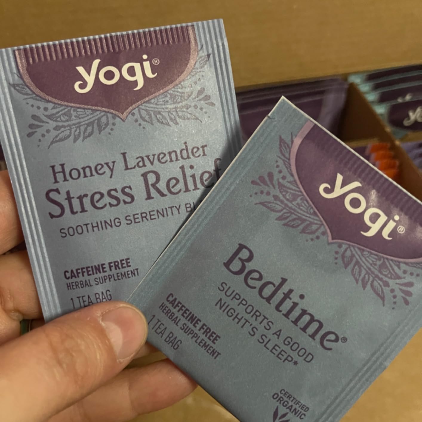 Yogi Relaxation Sampler Box (32 Tea Bags) - 8 Favorite Herbal Teas for Stress Relief & Sleep customer photo 1