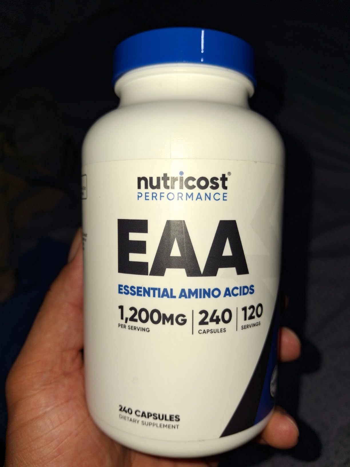 Nutricost EAA Capsules 1200mg, 240 Capsules - Essential Amino Acids, 120 Servings - Non-GMO, Gluten Free & Vegan customer photo 2
