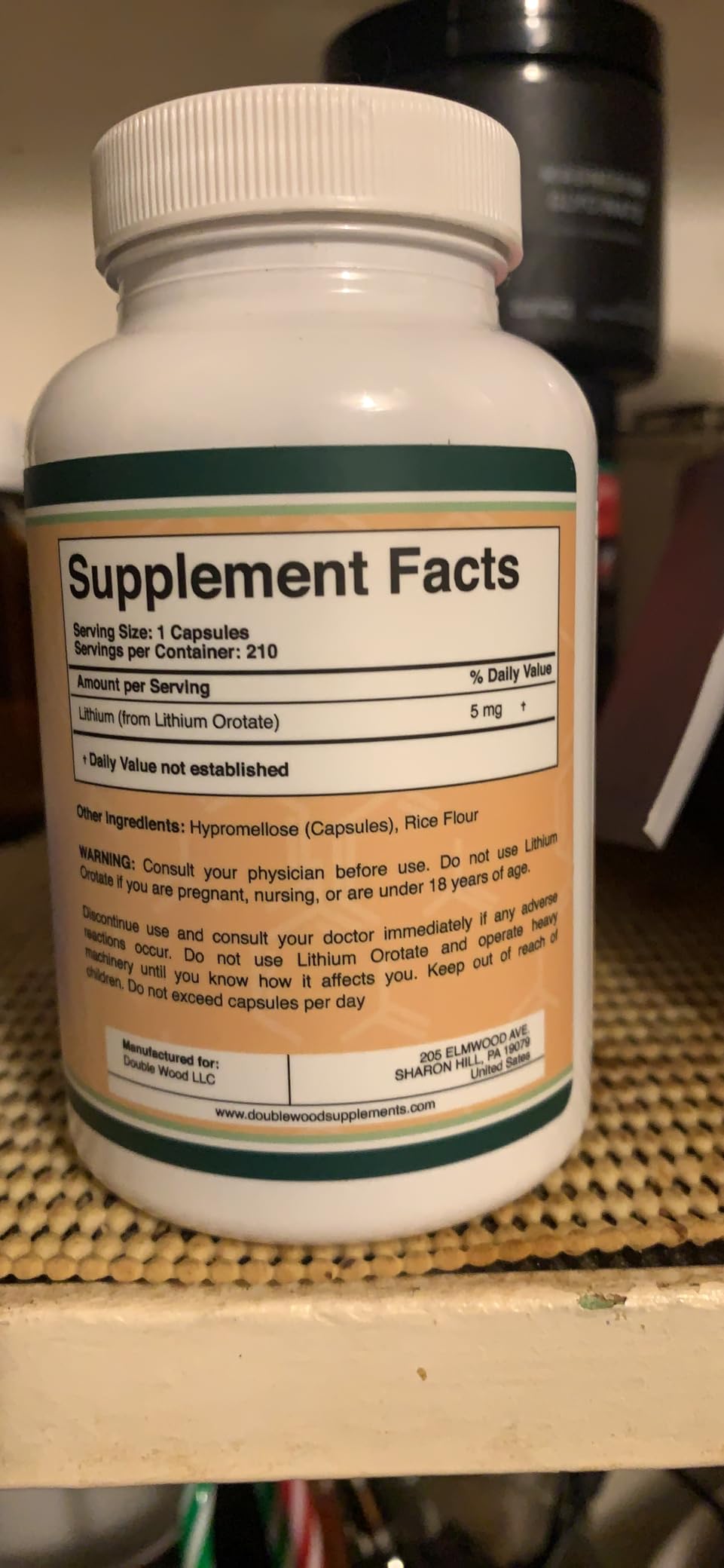 Lithium Orotate 5mg of Elemental Lithium for Cognition and Brain Health, 210 Capsules (Third Party Tested, Vegan Safe, Non-GMO) by Double Wood Supplements customer photo 2