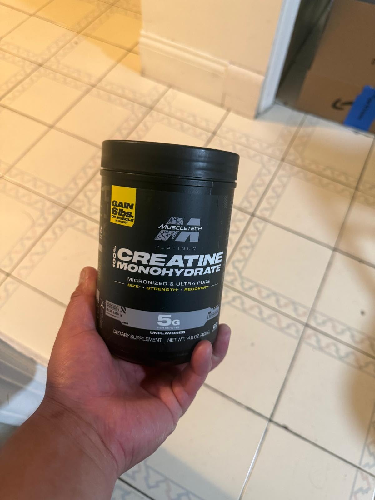 Muscletech Platinum Creatine Monohydrate Capsules - Creapure Creatine Pre & Post Workout Muscle Builder, Muscle Recovery & Energy Boosting Supplement for Men & Women - 100 Veggie Pills customer photo 2