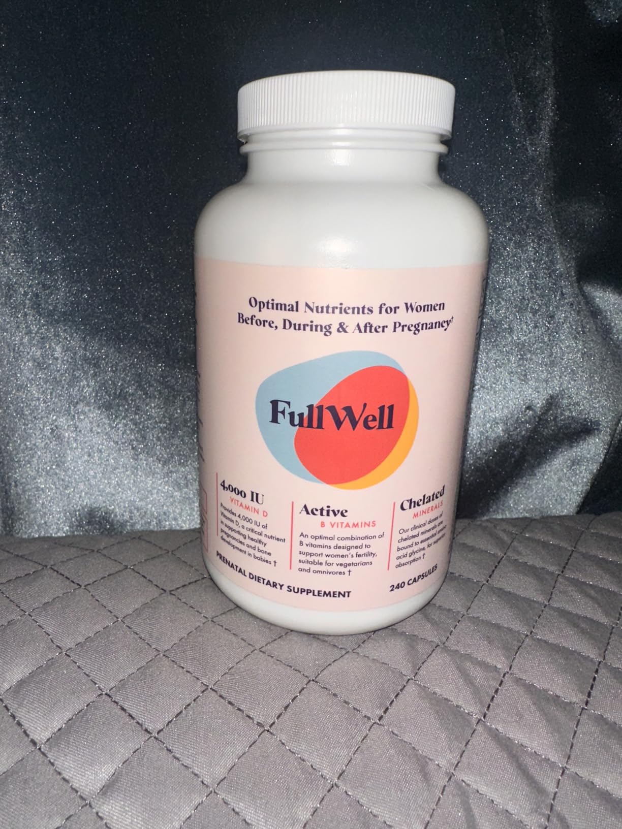 FullWell Women's Prenatal Multivitamin - Healthy Pregnancy Support - Contains Choline & Folate - Supports Fetal Growth & Brain Development* - 240 Count (30 Servings) customer photo 2