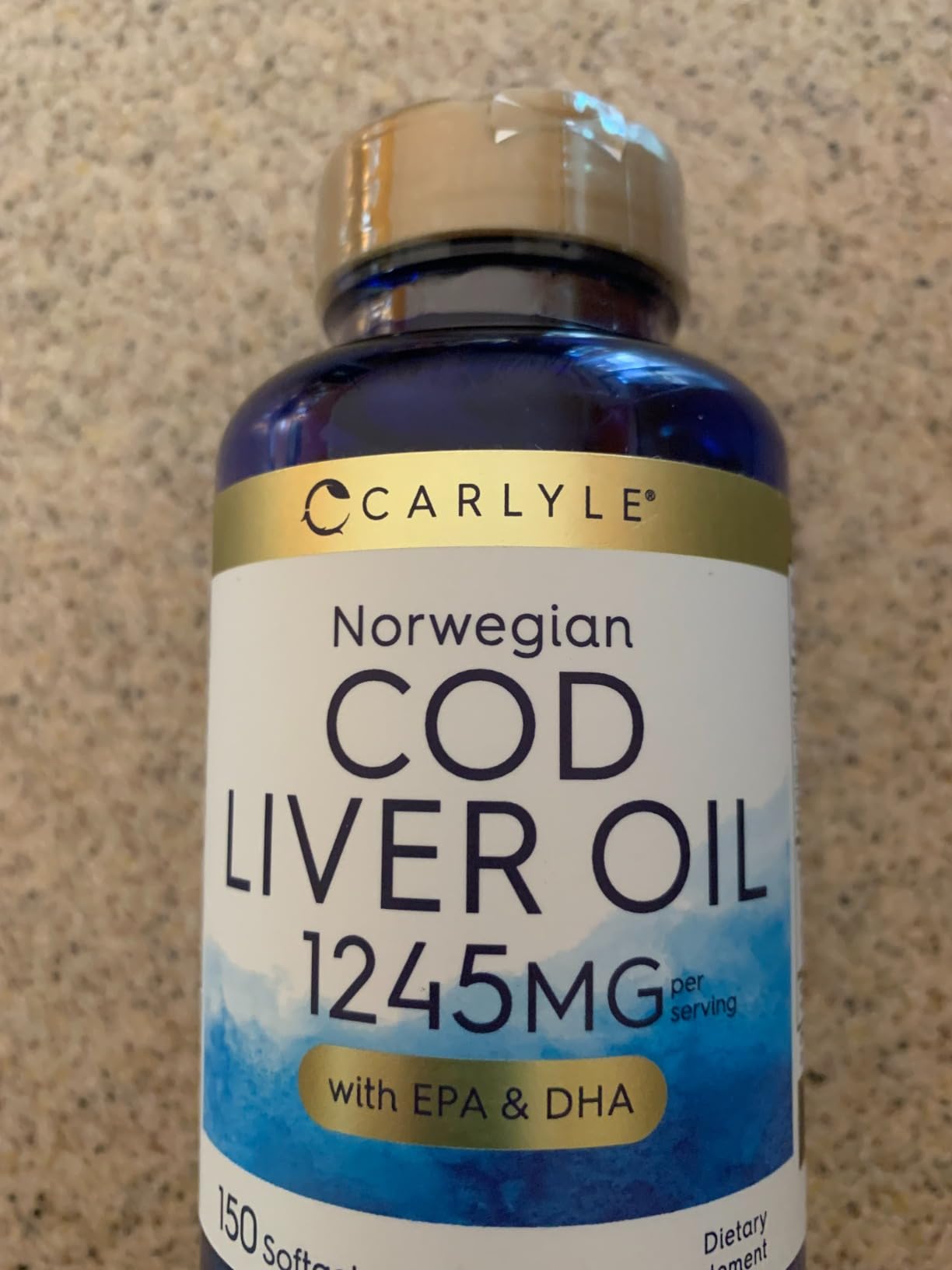 Carlyle Norwegian Cod Liver Oil | with EPA & DHA | 1245mg | 150 Softgels | Liquid Capsules | Non-GMO & Gluten Free Supplement customer photo 1