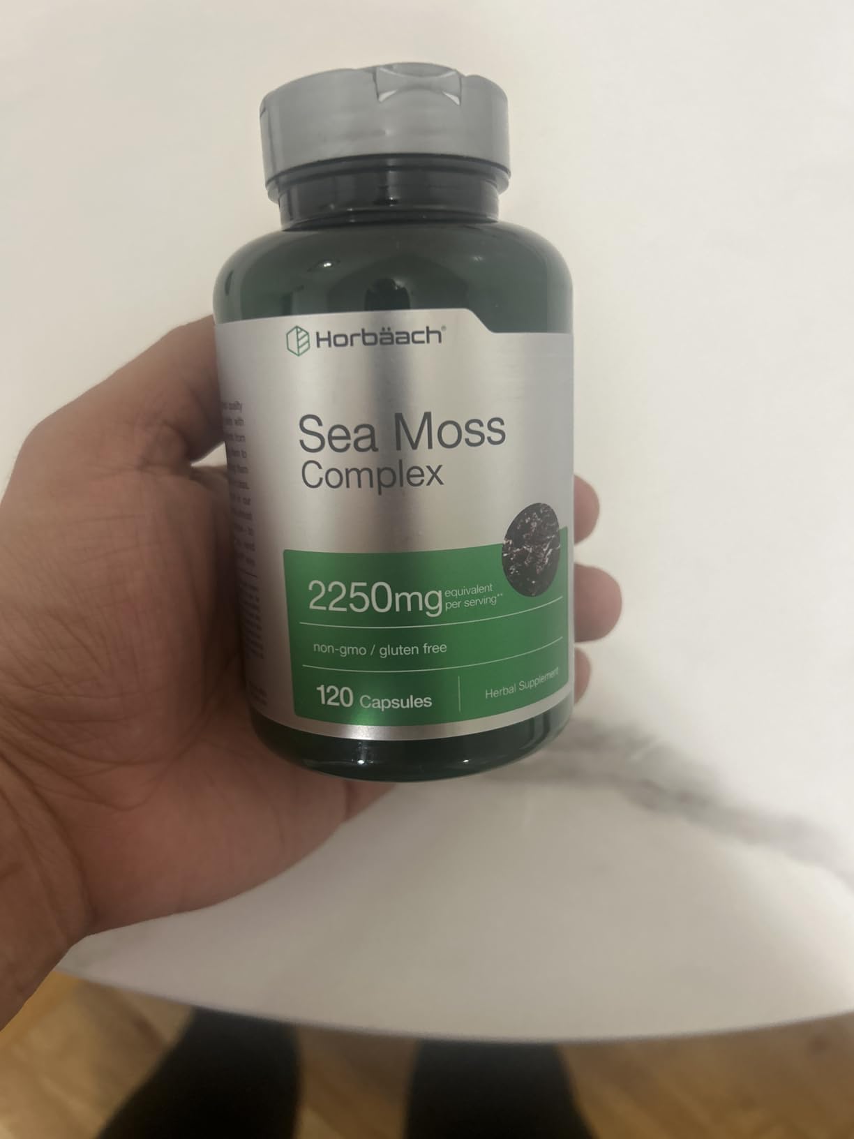 Horbäach Sea Moss Complex Capsules | 120 Count | Complex Formula with Bladderwrack & Burdock Root | Non-GMO & Gluten Free Supplement customer photo 1
