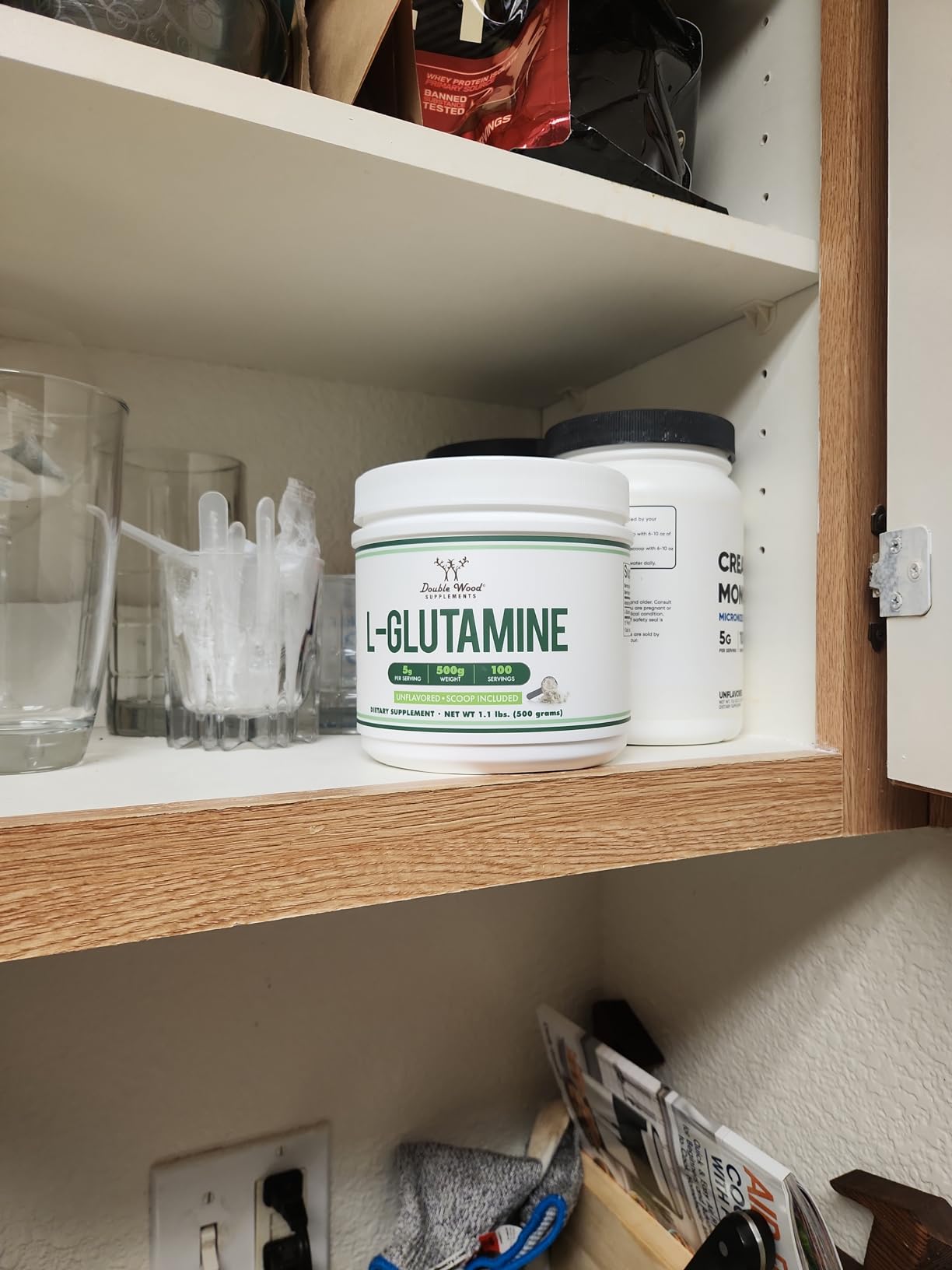 L Glutamine Powder 1.1lbs (100 Servings of 5 Grams Each - Third Party Tested L-Glutamine Powder) Unflavored, Keto, Vegan Friendly (with Scoop) for Exercise Endurance and Gut Health by Double Wood customer photo 1