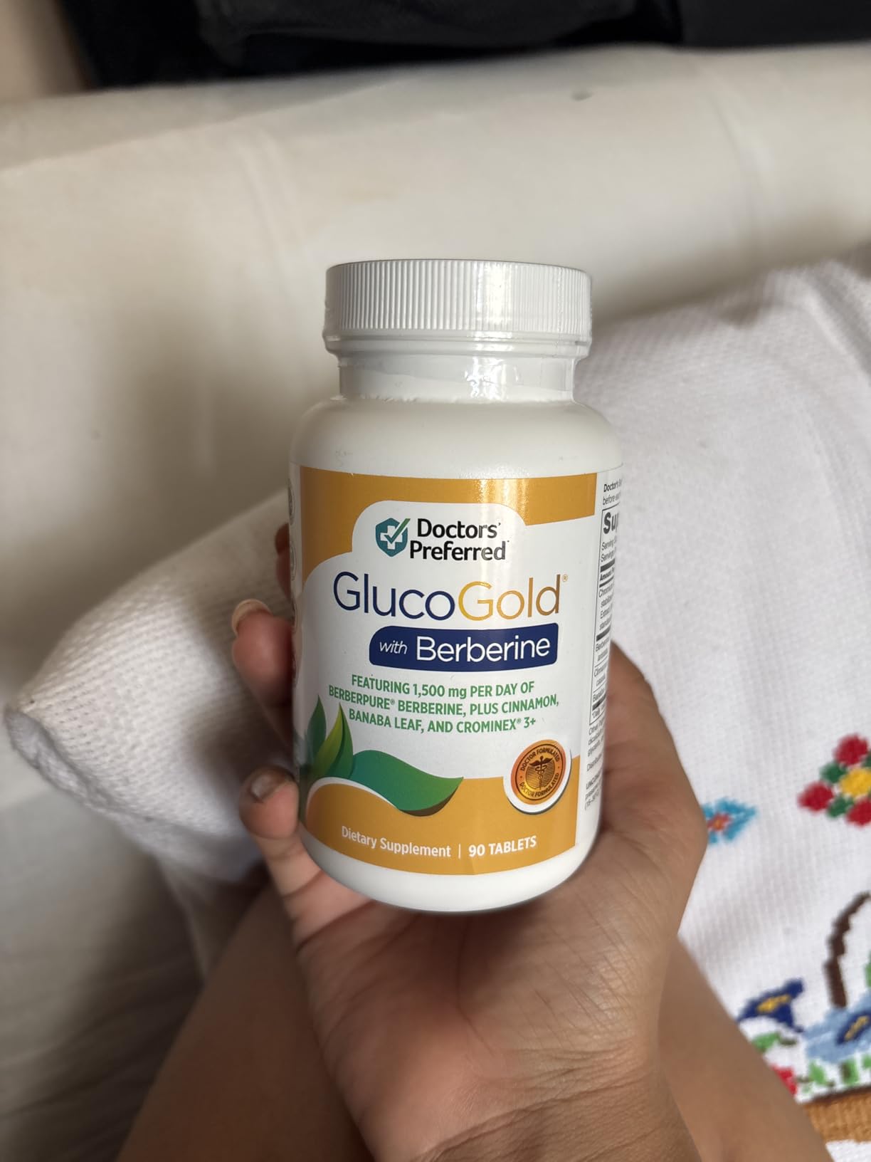 DOCTORS' PREFERRED GlucoGold with Berberine, Concentrated Cinnamon, Chromium, Banaba Leaf Extract (90 Tablets) customer photo 1