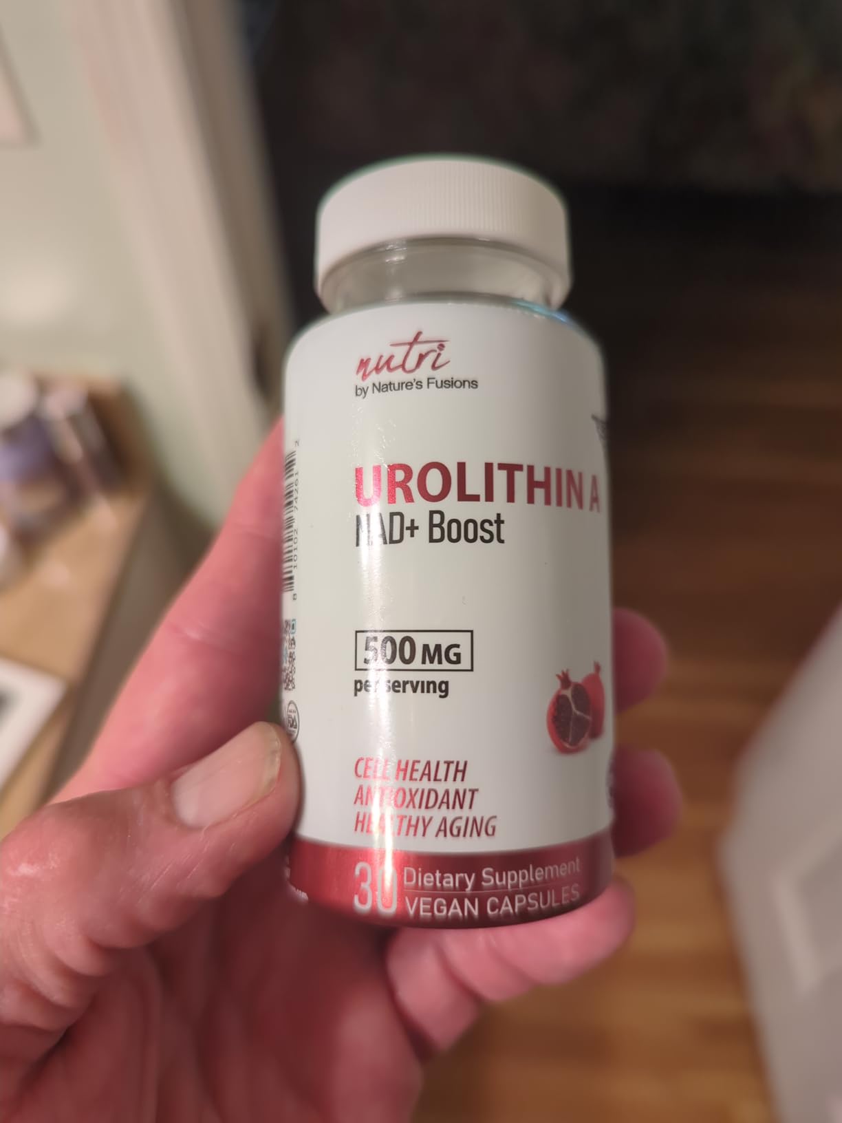 Nutri Urolithin A Supplement 500mg - Powerful Antioxidant, Health & Wellness Booster - 3rd Party Tested - 500 mg Urolithin A Diacetate - 30 Vegan Capsules 2 Week+ Supply - NSF cGMP Certified Facility customer photo 1