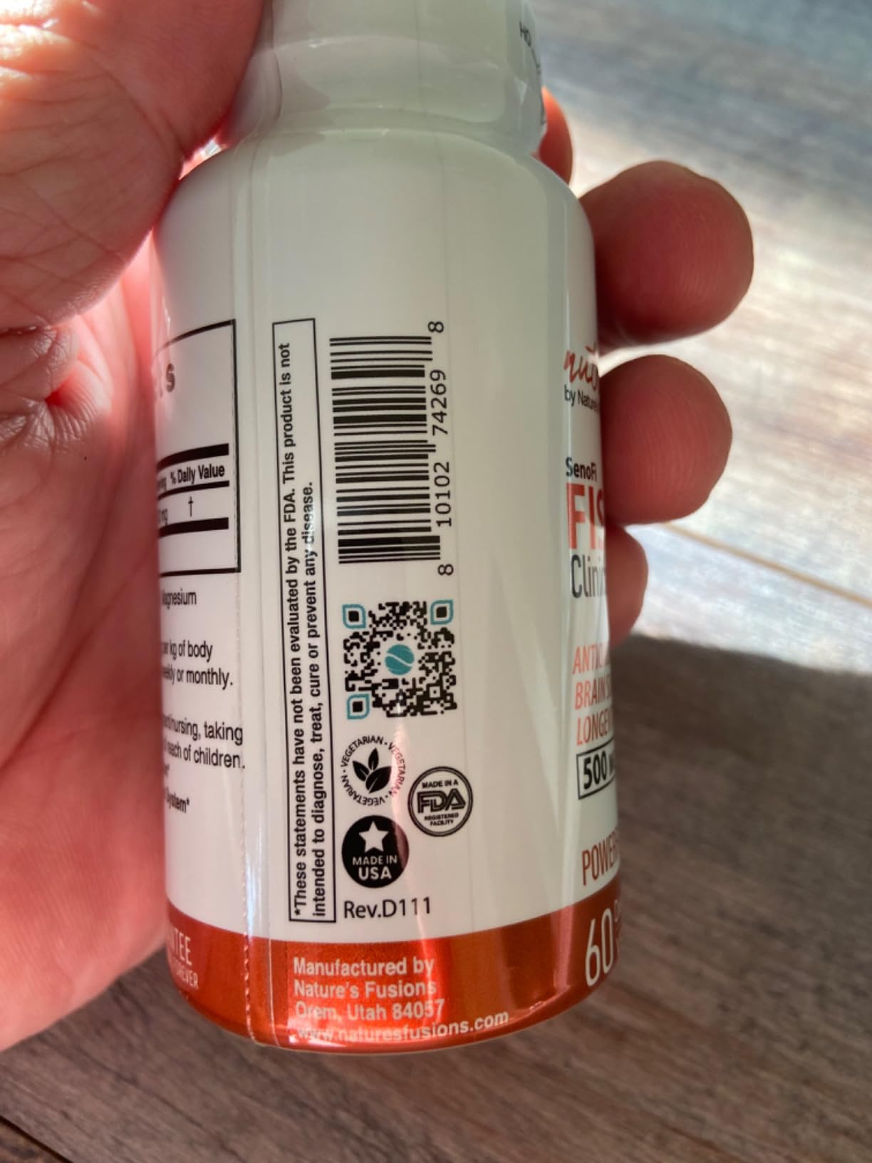 Nutri Fisetin 500mg 60 Count - Clinical Dosage - Fisetin Supplements - Powerful Senolytic Activator, Antioxidant, Heart & Brain Support - Natural Polyphenols - Capsules - 3rd Party Tested for Purity customer photo 2