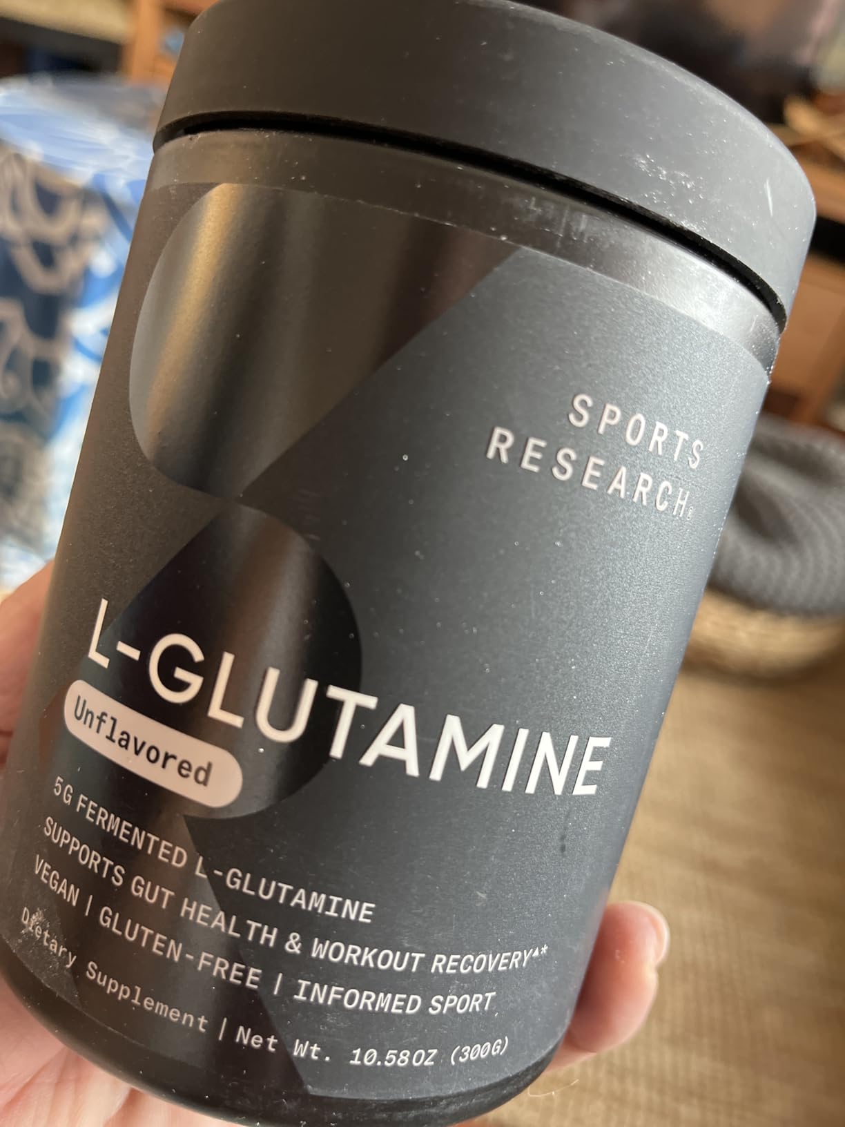Sports Research L-Glutamine - Workout Recovery, Immune Health & Gut Health Support - 5 G Per Serving - 17.64 Oz customer photo 2