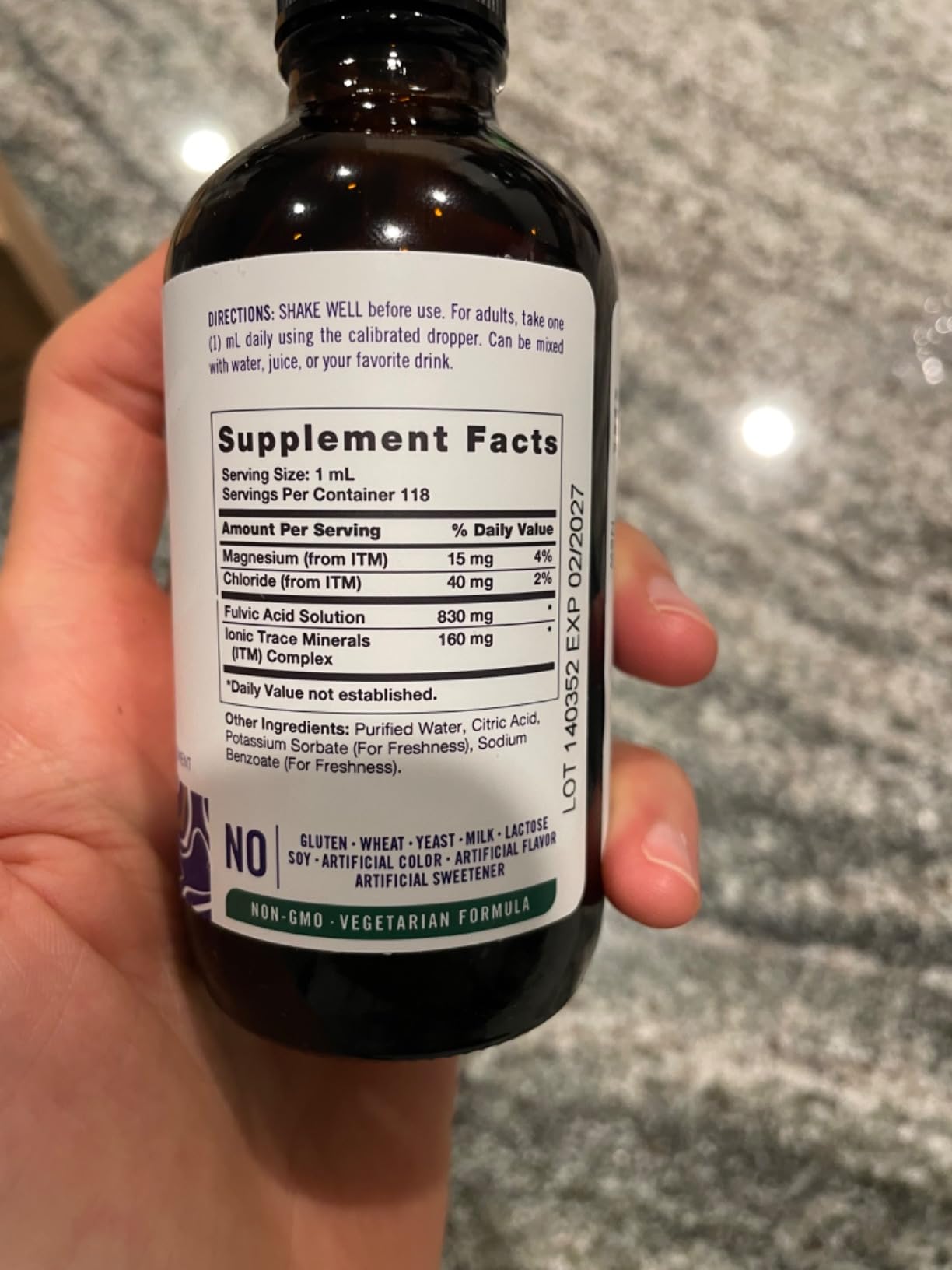 Carlyle Fulvic Acid Drops 4 fl oz | Liquid Trace Minerals | Ionic Supplement | Vegetarian, Non-GMO & Gluten Free | By Vital Trace customer photo 2