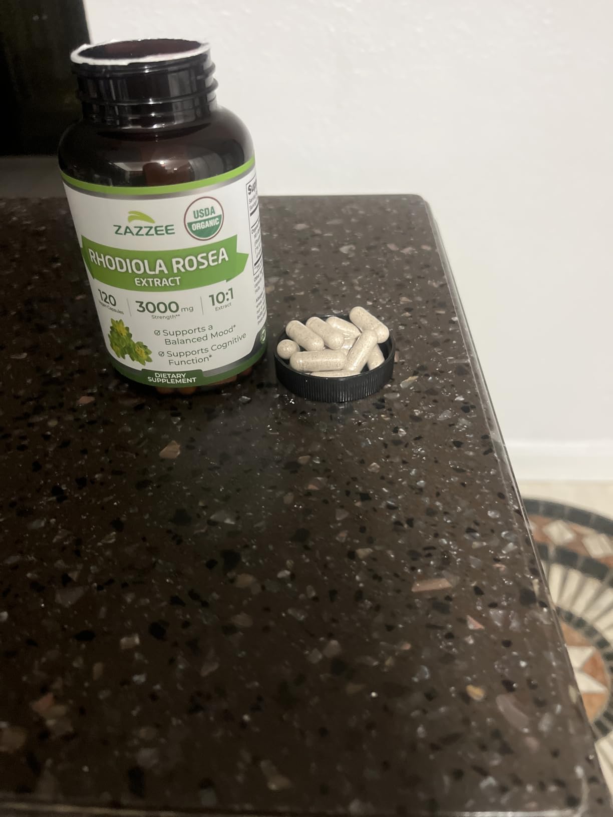 Zazzee USDA Organic Rhodiola 10:1 Extract, 120 Capsules, 4 Month Supply, Rhodiola Rosea, Energy, Stress & Mental Focus Support, Concentrated 10X Extract, All-Natural, Non-GMO, Made in the USA customer photo 2