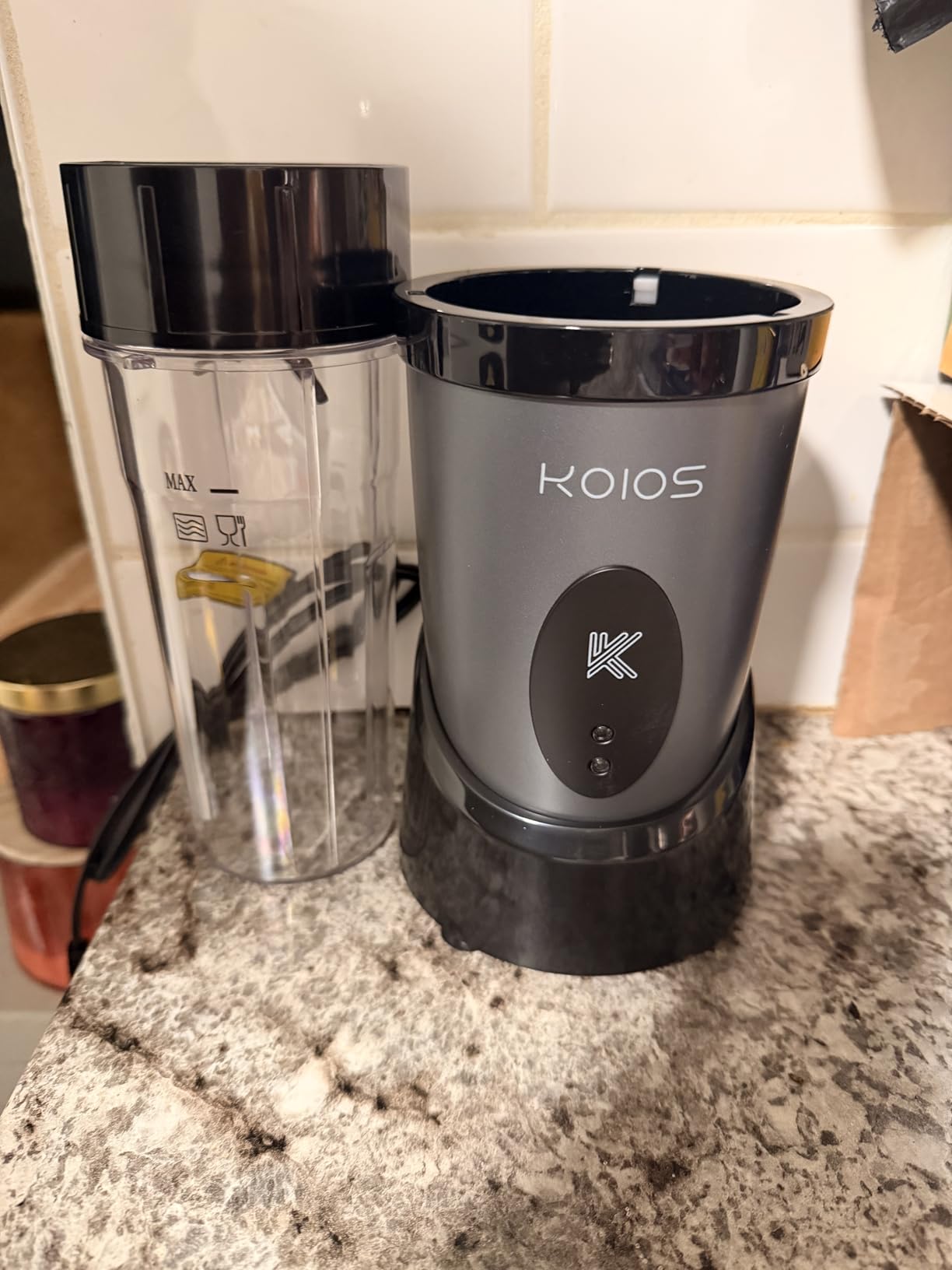 KOIOS Smoothie Blender for Kitchen, 900W Personal Blender for Smoothies Shakes 14pcs with 3 Portable Cups 23oz + 17oz, Single Serve Smoothies Maker Mixer for Juices Frozen Drinks, Grey Blue customer photo 2