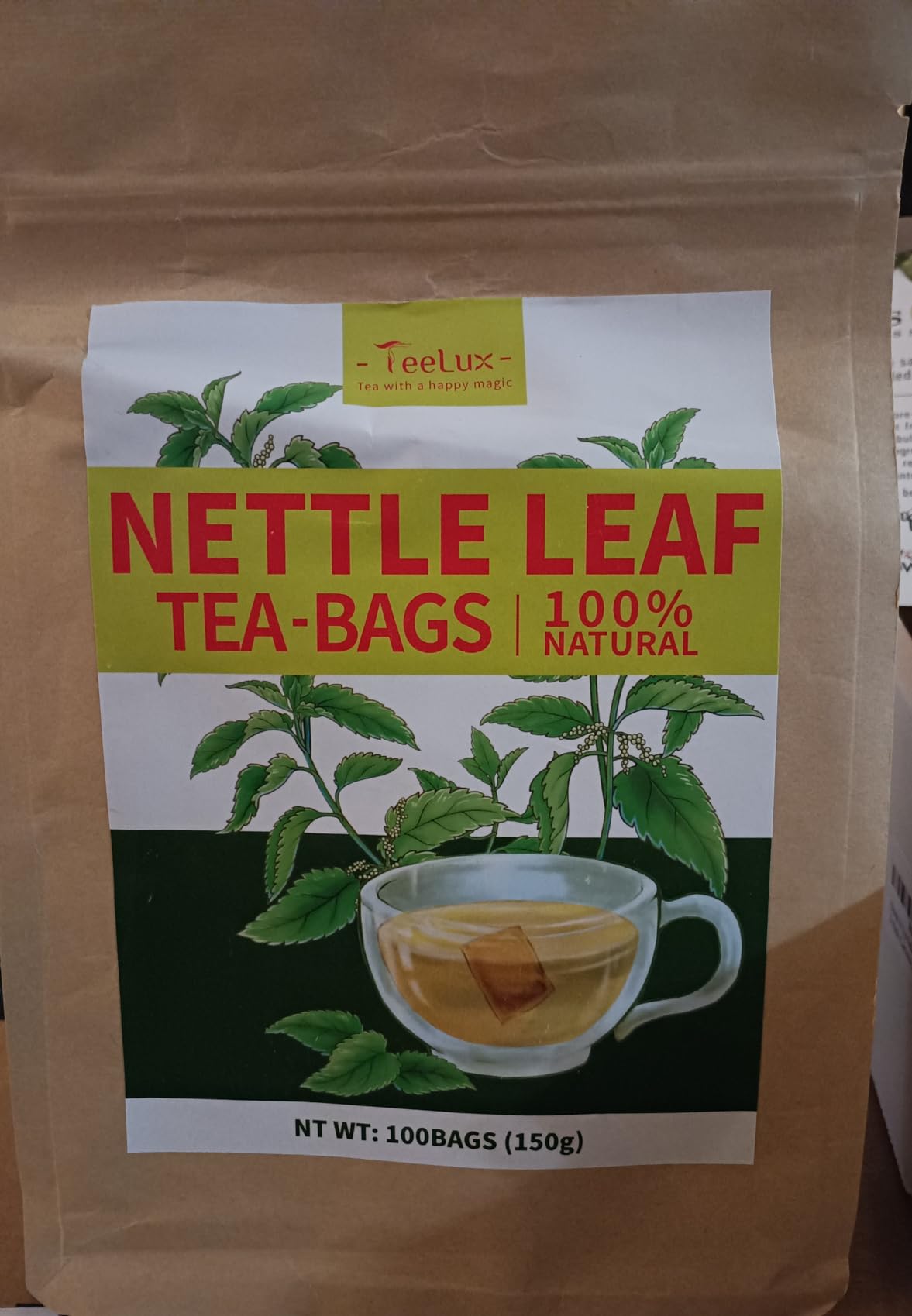 TeeLux Nettle Leaf Tea Bags, Nettle Herbal Tea, Natural Stinging Nettle Tea, Caffeine Free, Mild & Smooth taste, 100 Count customer photo 2