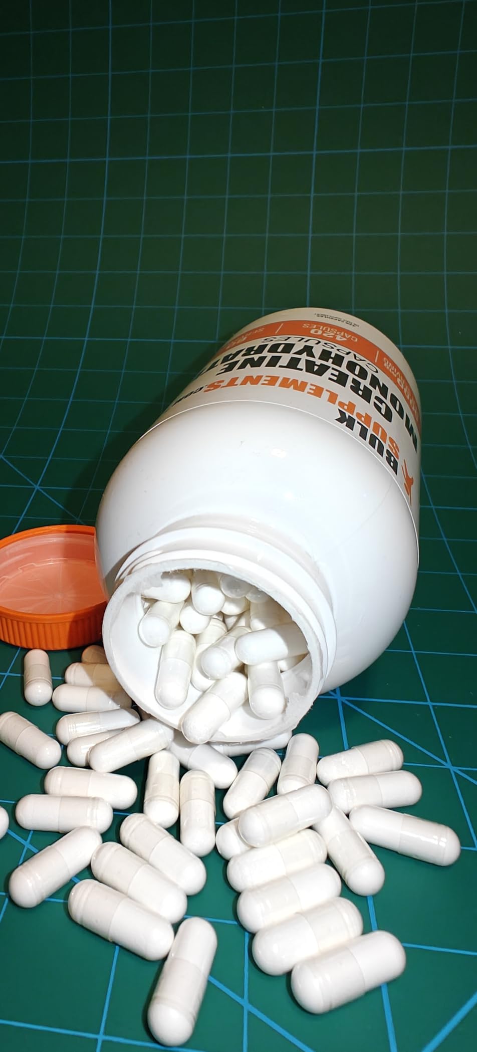 BulkSupplements.com Creatine Monohydrate Capsules - Micronized Creatine Pills - Gluten Free, 7 Capsules per Serving (5000mg), 420 Count customer photo 1