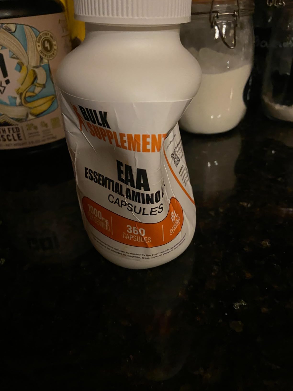 BulkSupplements.com Essential Amino Acids Capsules - EAAs Amino Acids Supplements - Gluten Free, 2 Capsules per Servings (1000mg), 360 Count (Pack of 1) customer photo 2