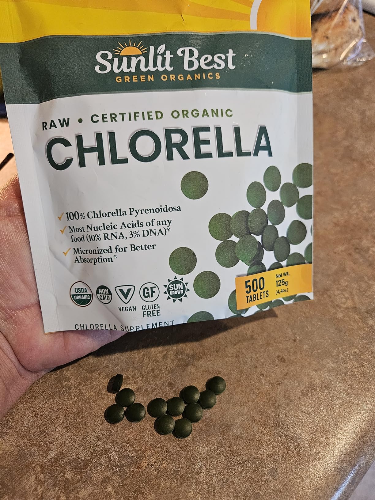 Sunlit Best Chlorella Powder Organic USDA, Green Algae Chlorella Powder, Broken Cell Wall Chlorellas, Raw Vegan Protein Chlorophyll - Non GMO, Gluten Free Superfood, Immune Support Supplement, 8 oz customer photo 2